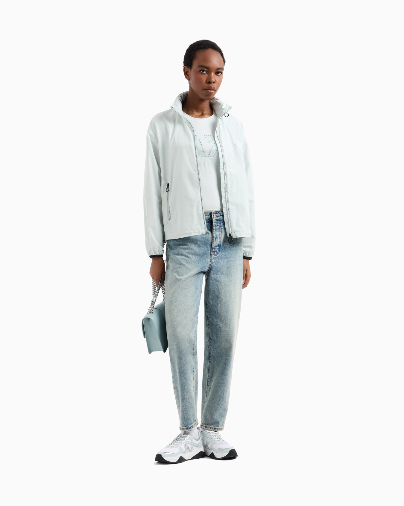 Full zip jacket with removable hood Slide 1