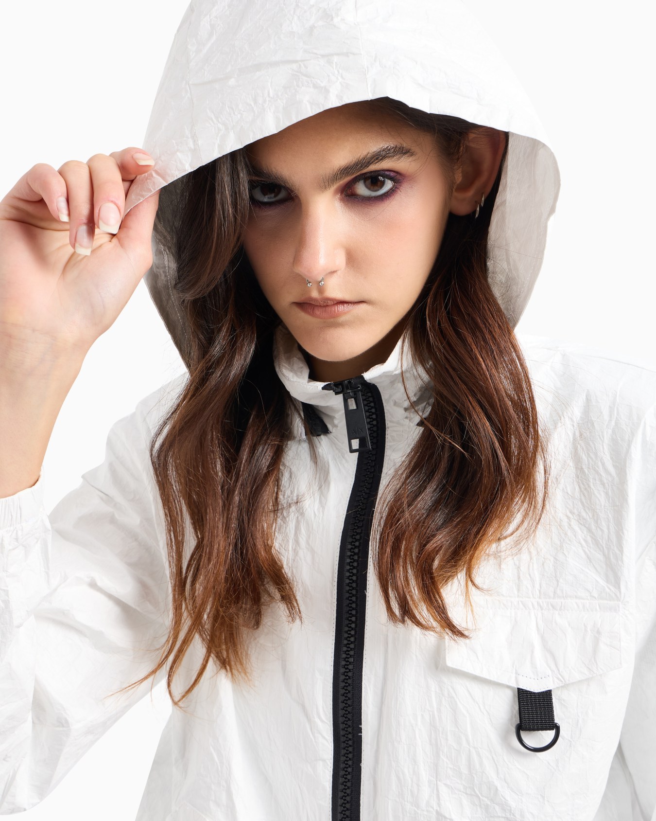 Non-woven windbreaker with hood and hook Slide 4