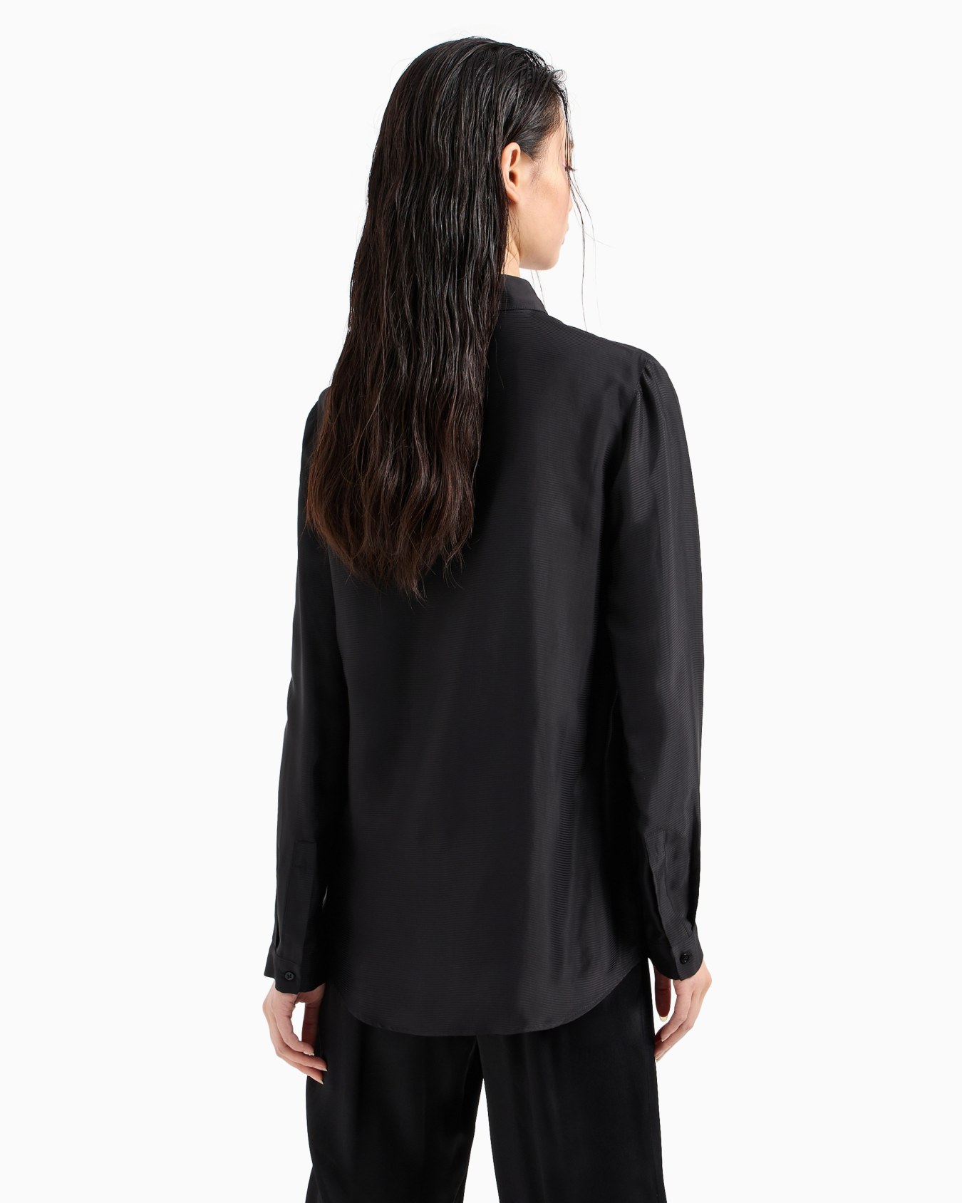 Slim fit shirt in micro-print voile Slide 2