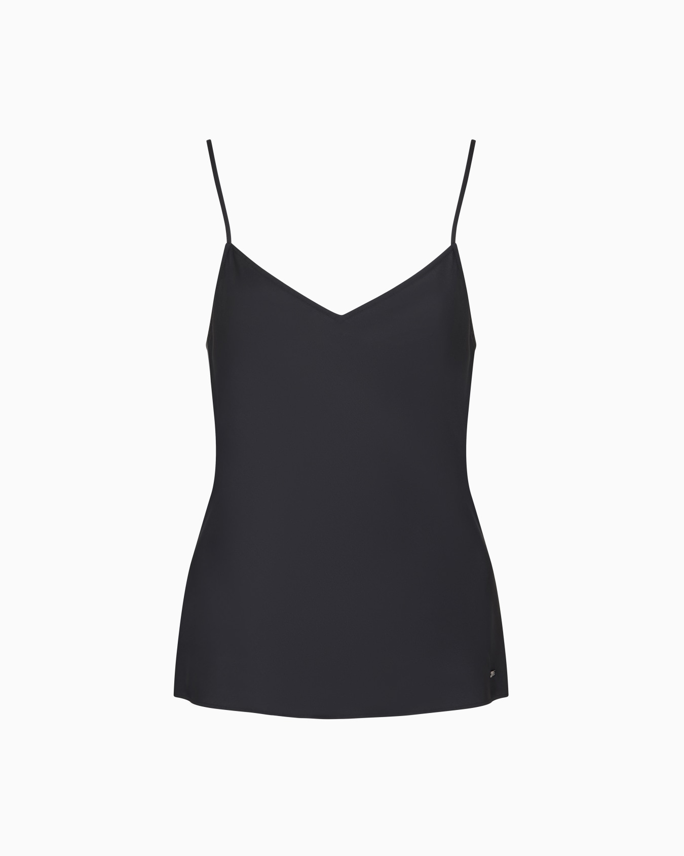 Top in raso con scollo a V Slide 0