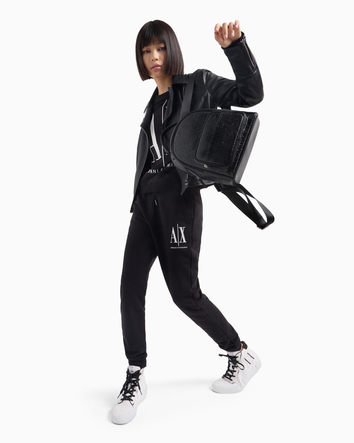 Stretch fabric zip-up hoodie Slide 3