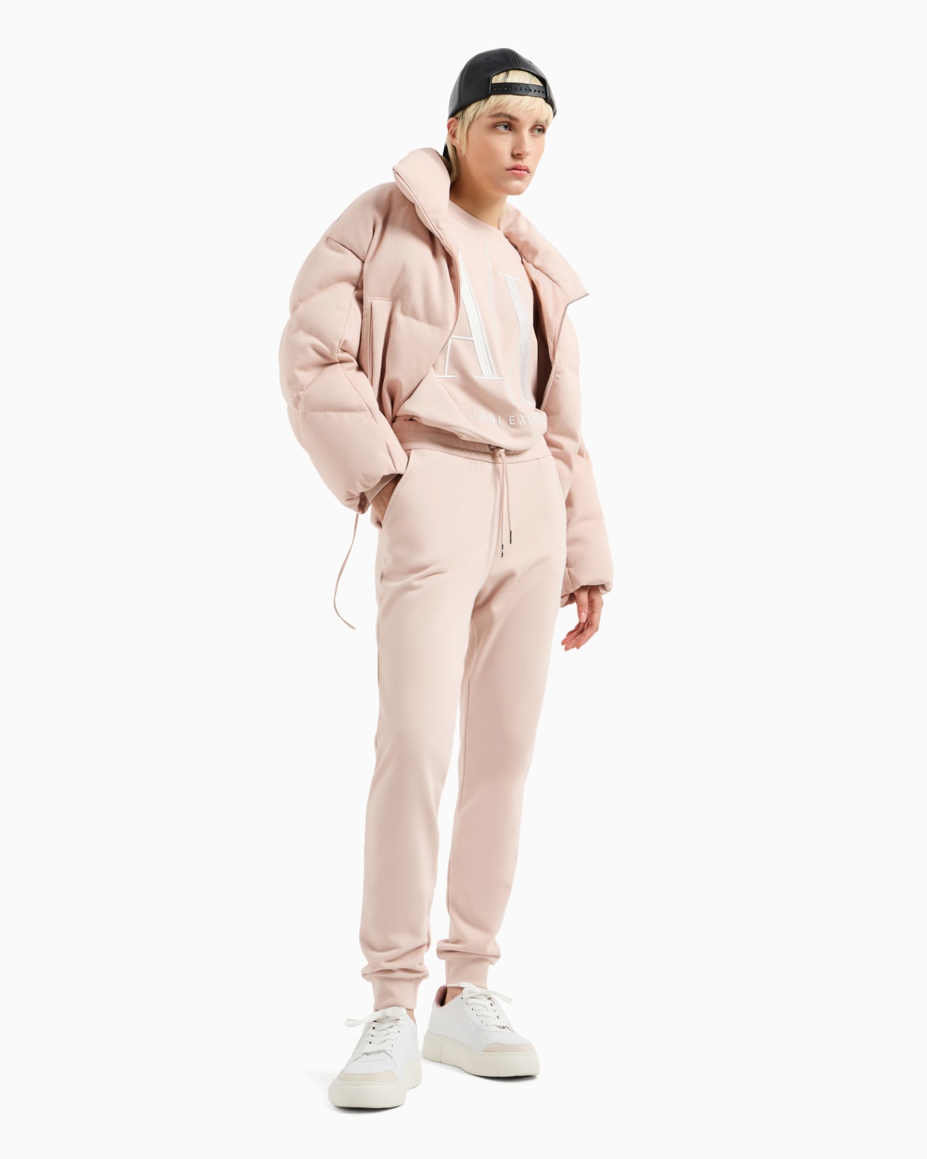 Stretch fabric zip-up hoodie Slide 3