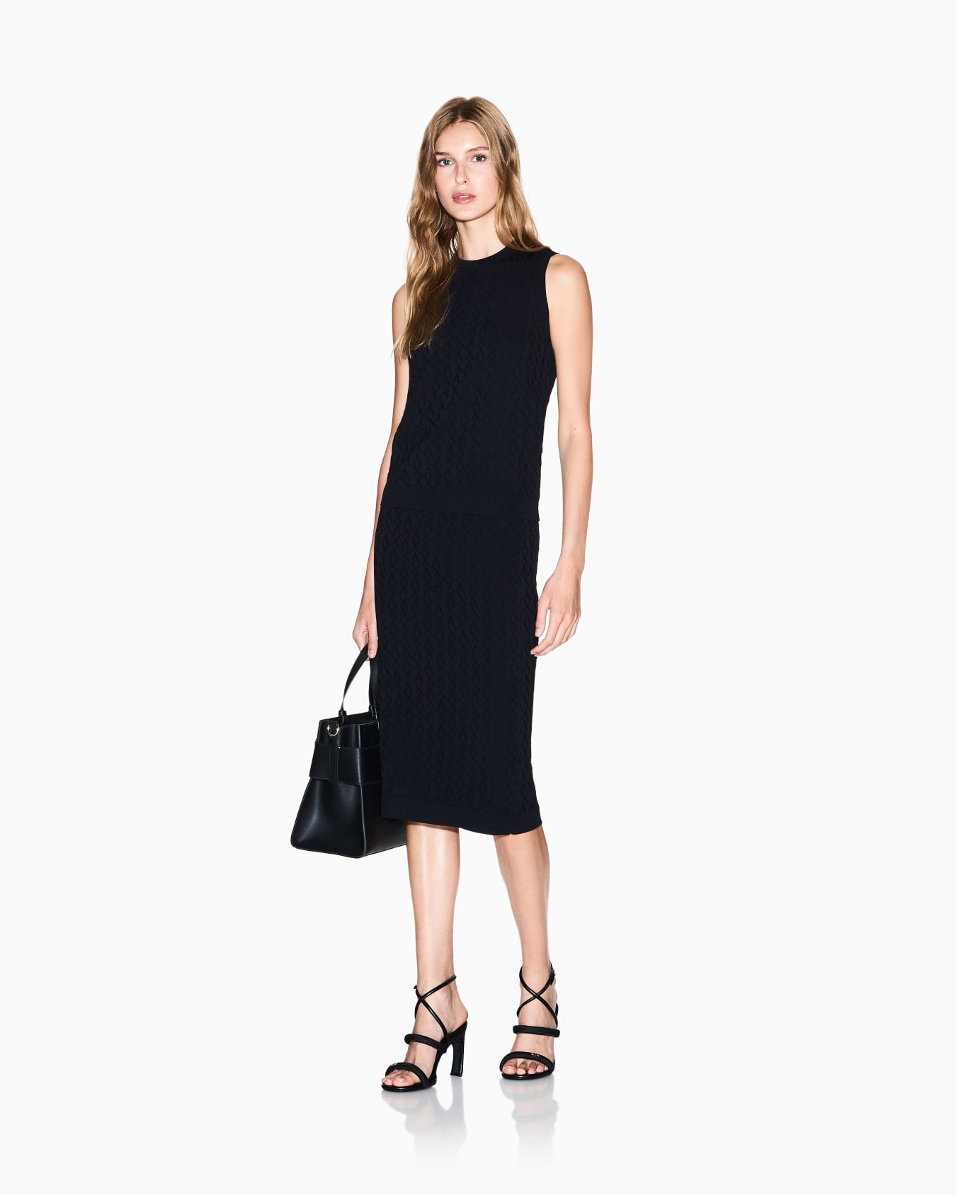 Pencil skirt with allover logo Slide 1