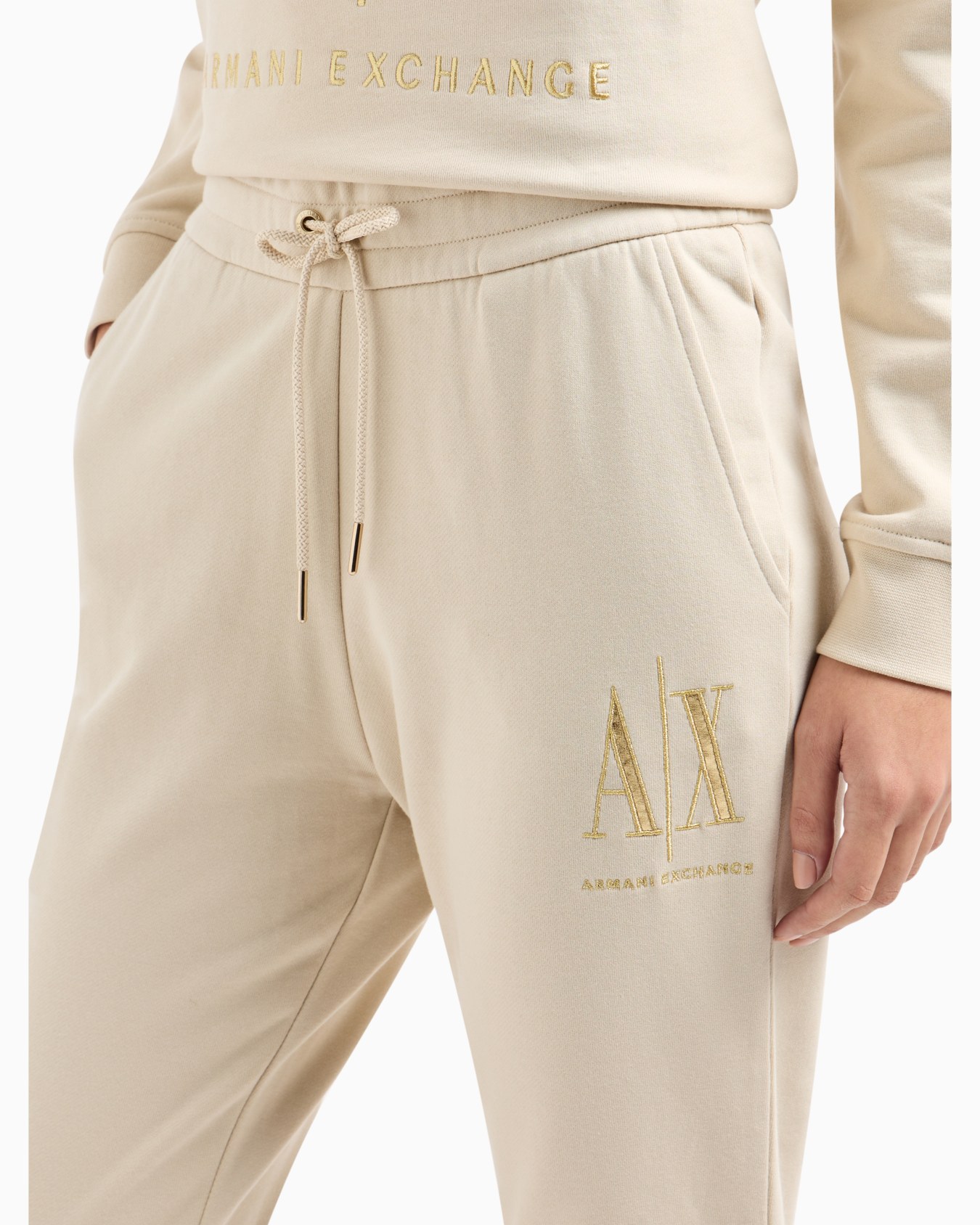 Soft yarn jogger pants with logo Diapositiva 4