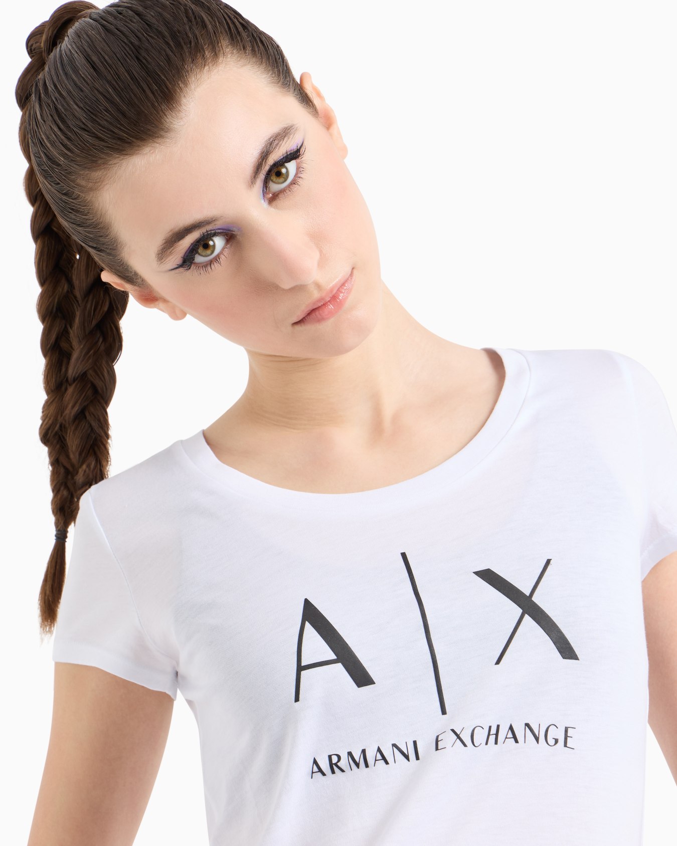 Camiseta slim fit en punto de algodón pima Diapositiva 4