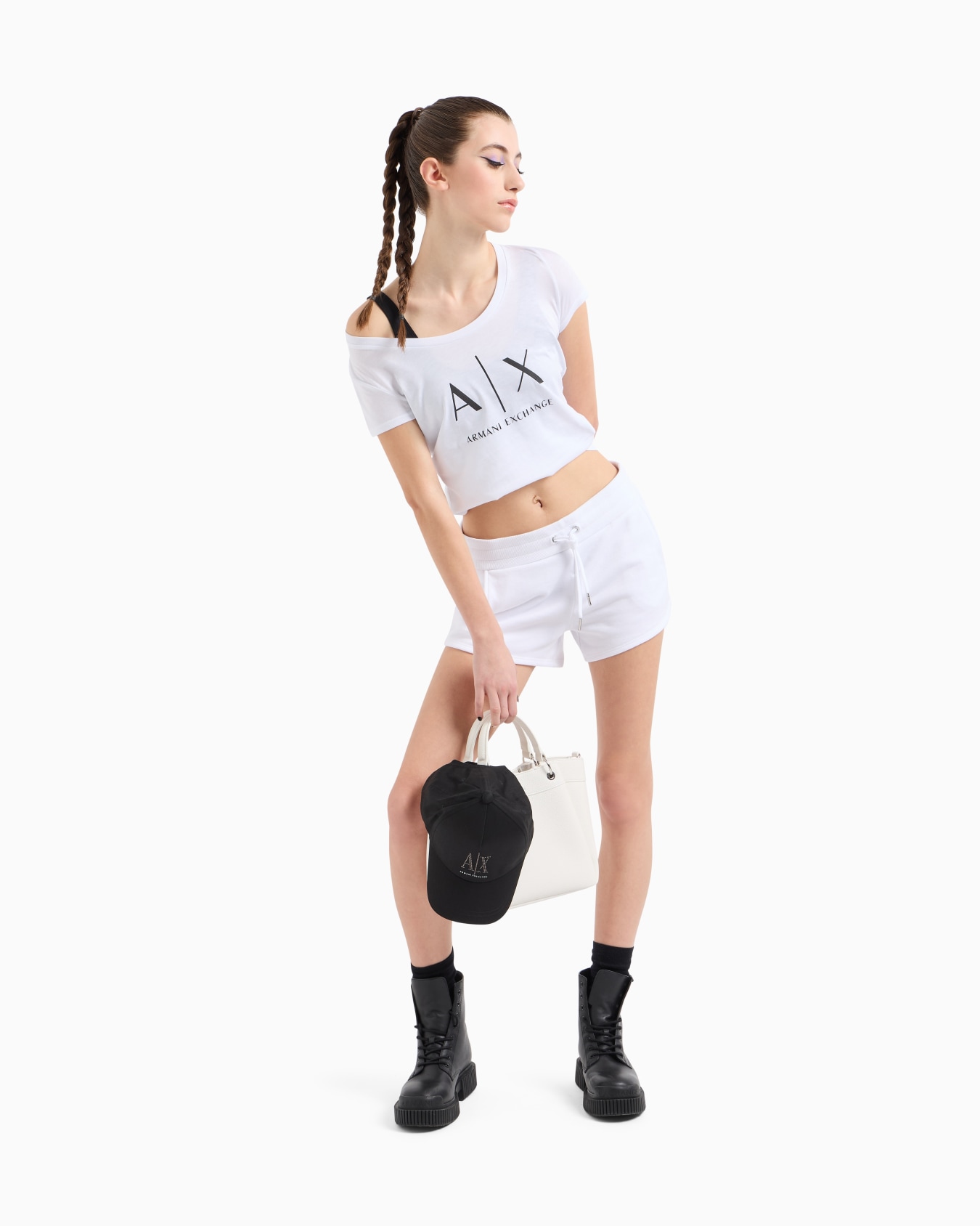 Camiseta slim fit en punto de algodón pima Diapositiva 1