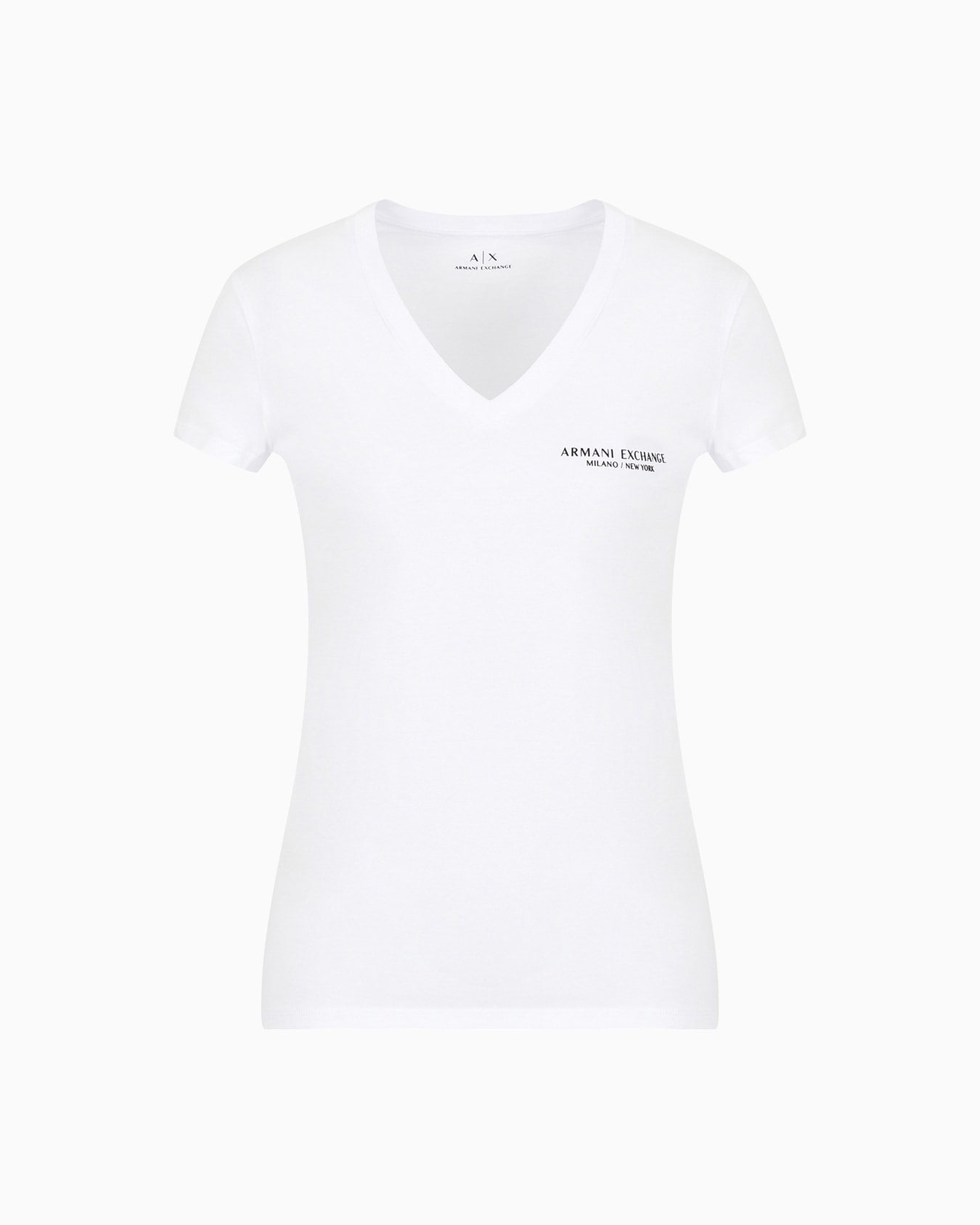 Slim-fit jersey T-shirt with V-neck Slide 0