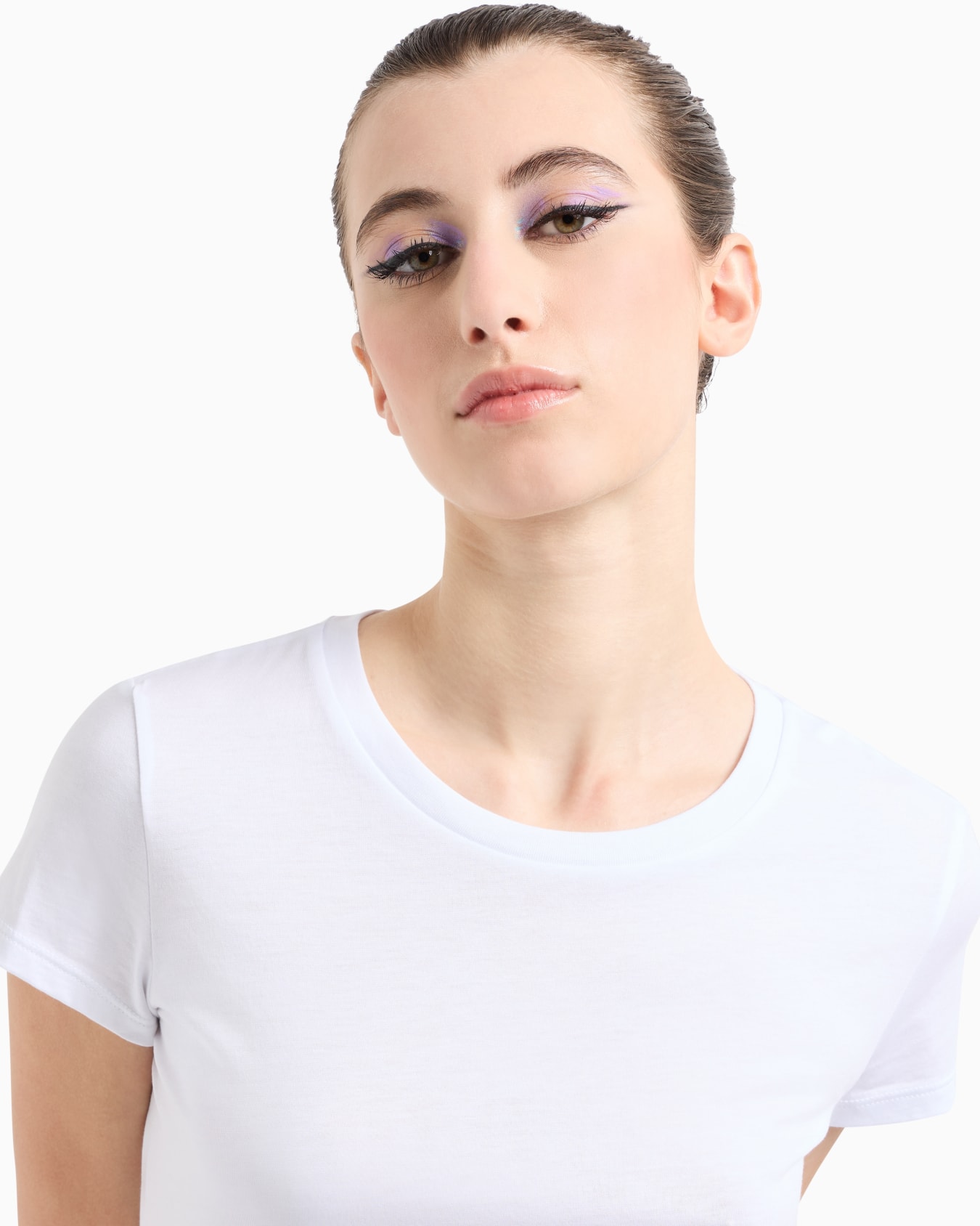 Slim fit T-shirt in pima cotton jersey Slide 4