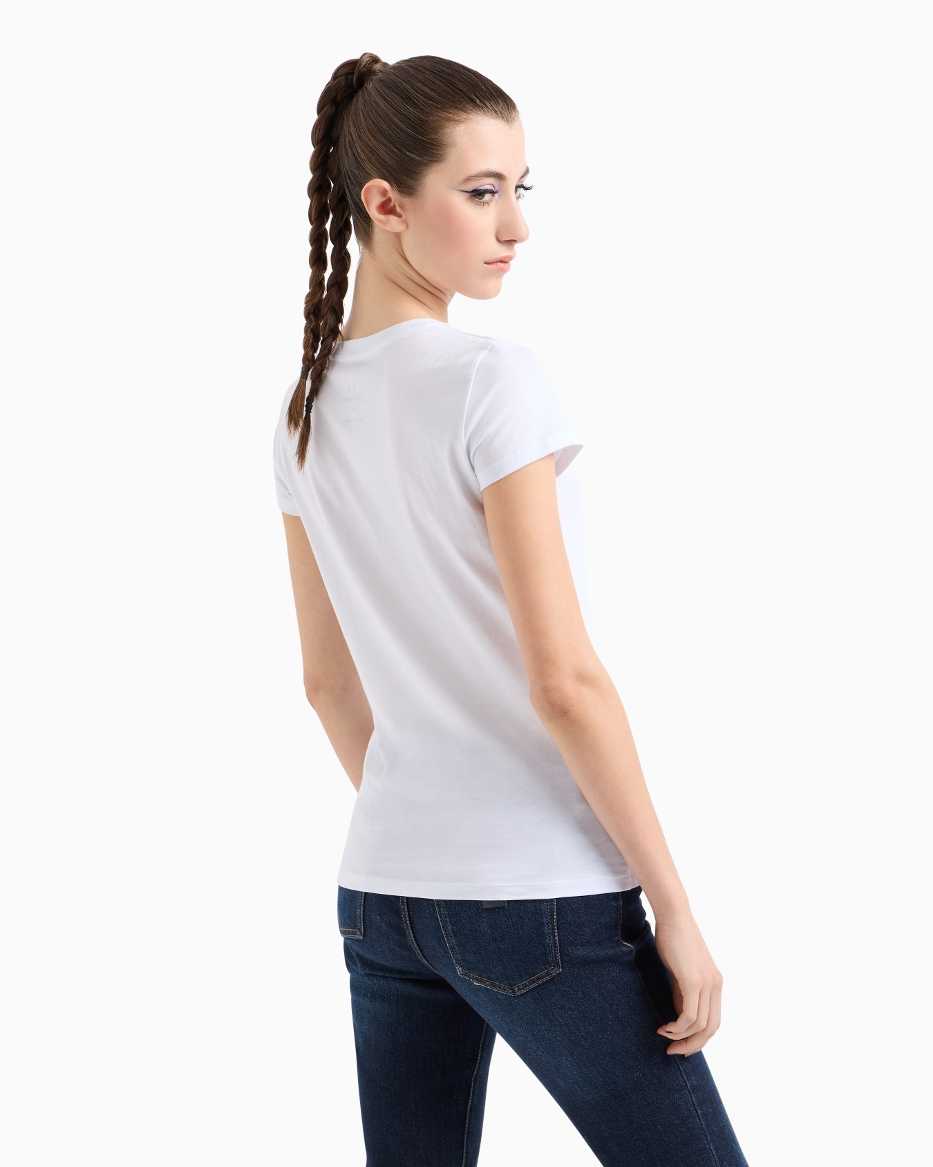 Slim fit T-shirt in pima cotton jersey Slide 2