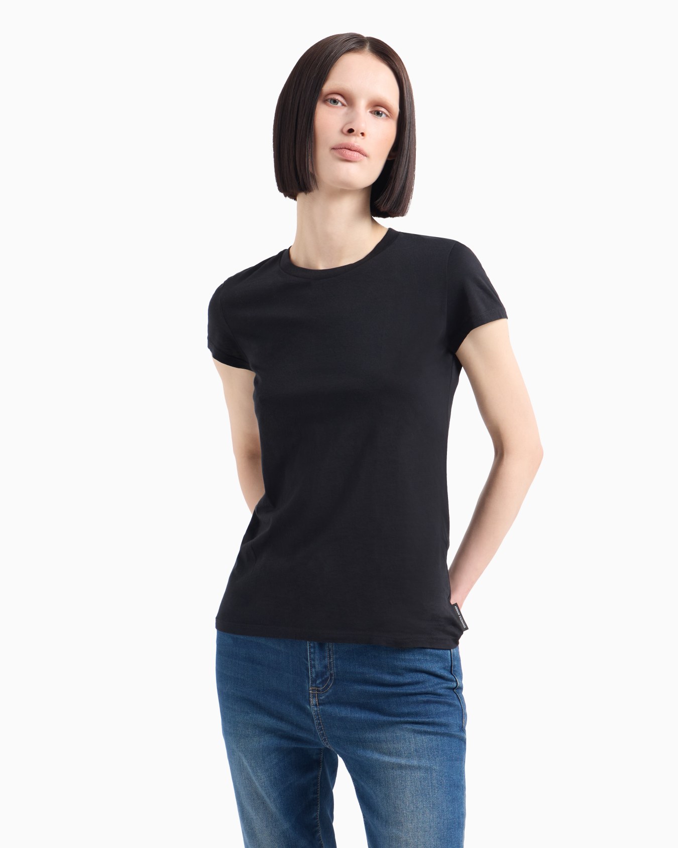 Slim fit T-shirt in pima cotton jersey Slide 3