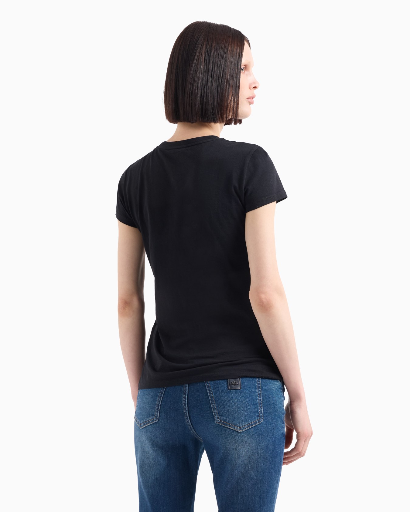 Slim fit T-shirt in pima cotton jersey Slide 2