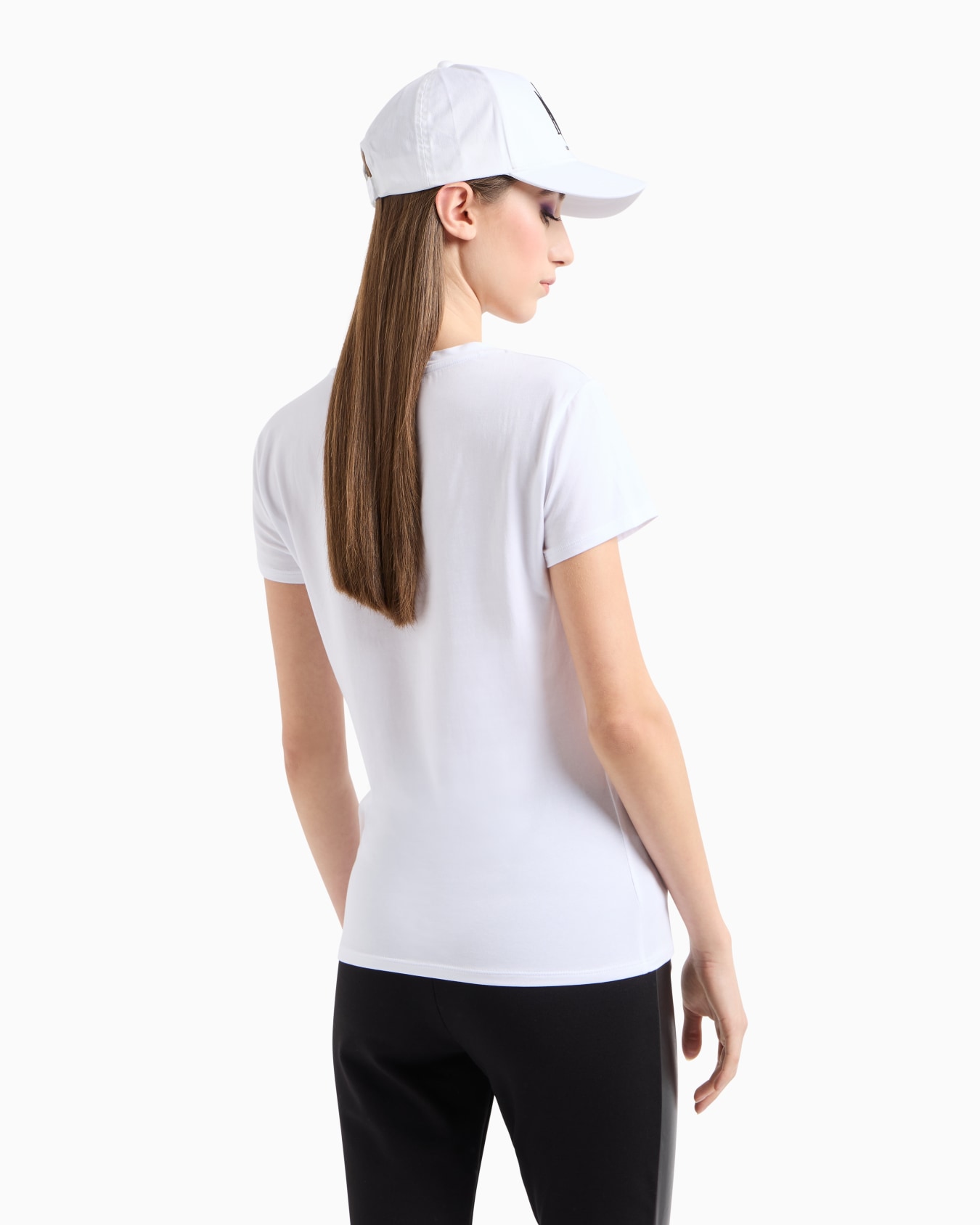T-shirt coupe slim avec logo en strass Diapositive 2