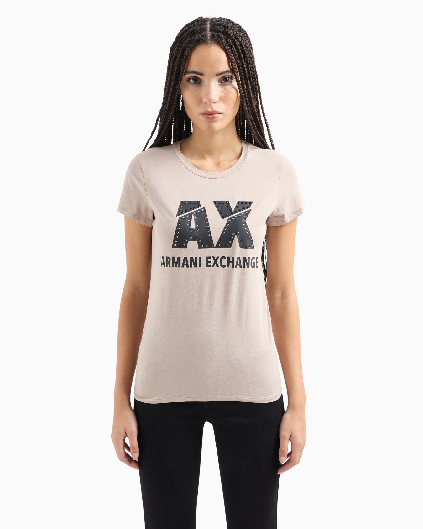 Slim fit T-shirt in stretch cotton jersey Slide 1
