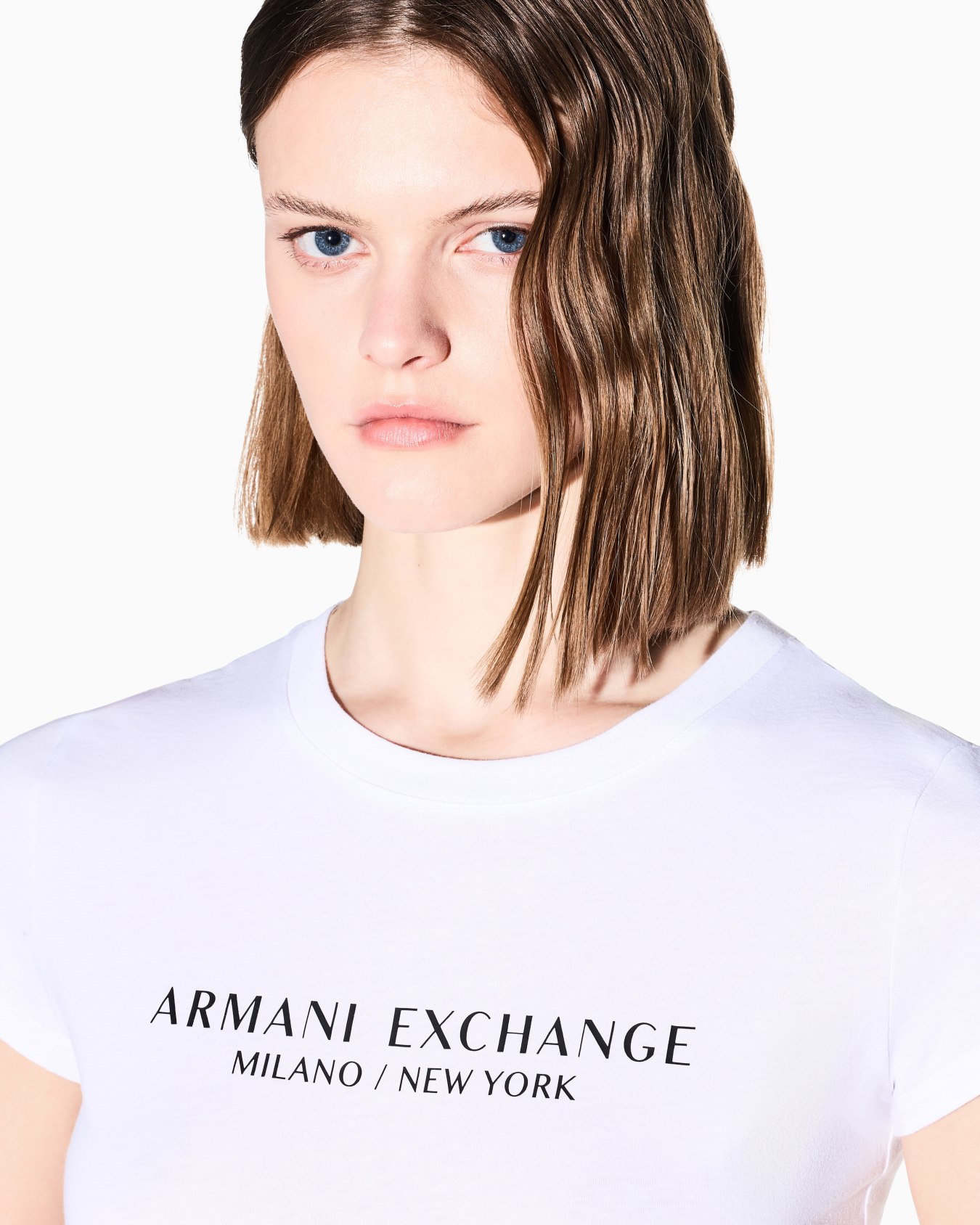 Slim fit T-shirt with Milan New York print Slide 5