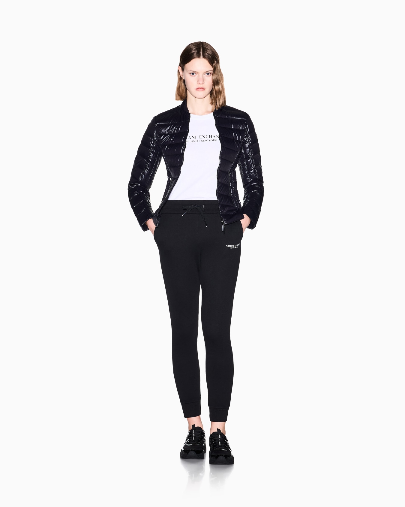 Slim fit T-shirt with Milan New York print Slide 1