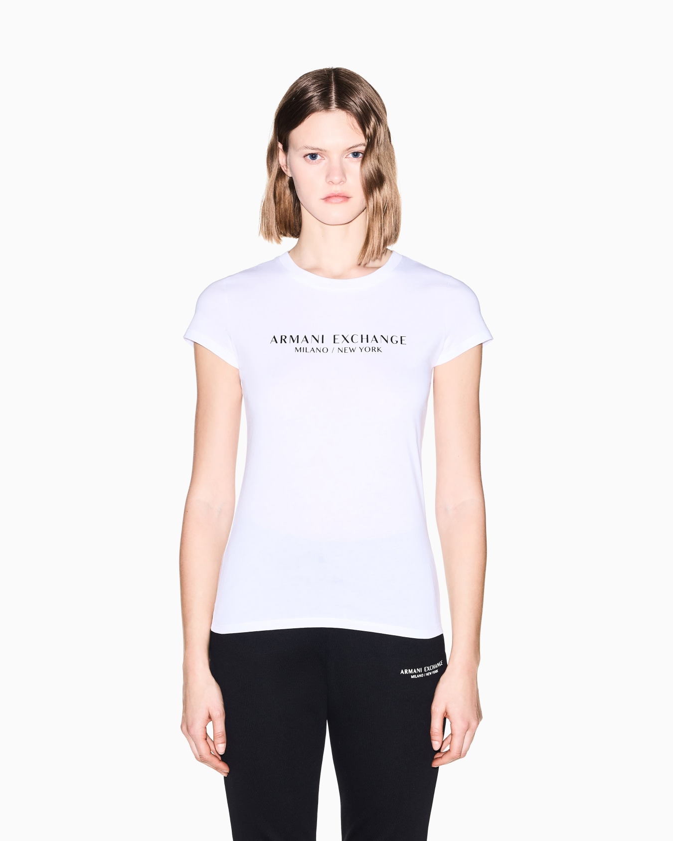 Slim fit T-shirt with Milan New York print Slide 3