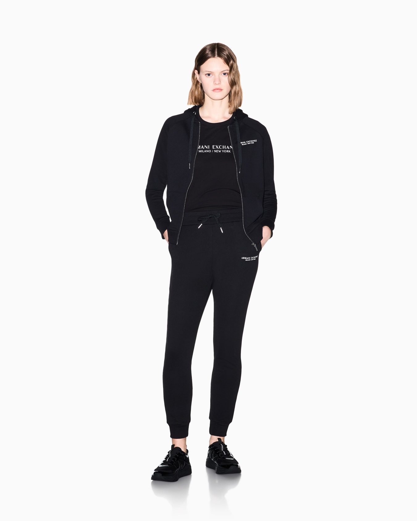 Slim fit T-shirt with Milan New York print Slide 1