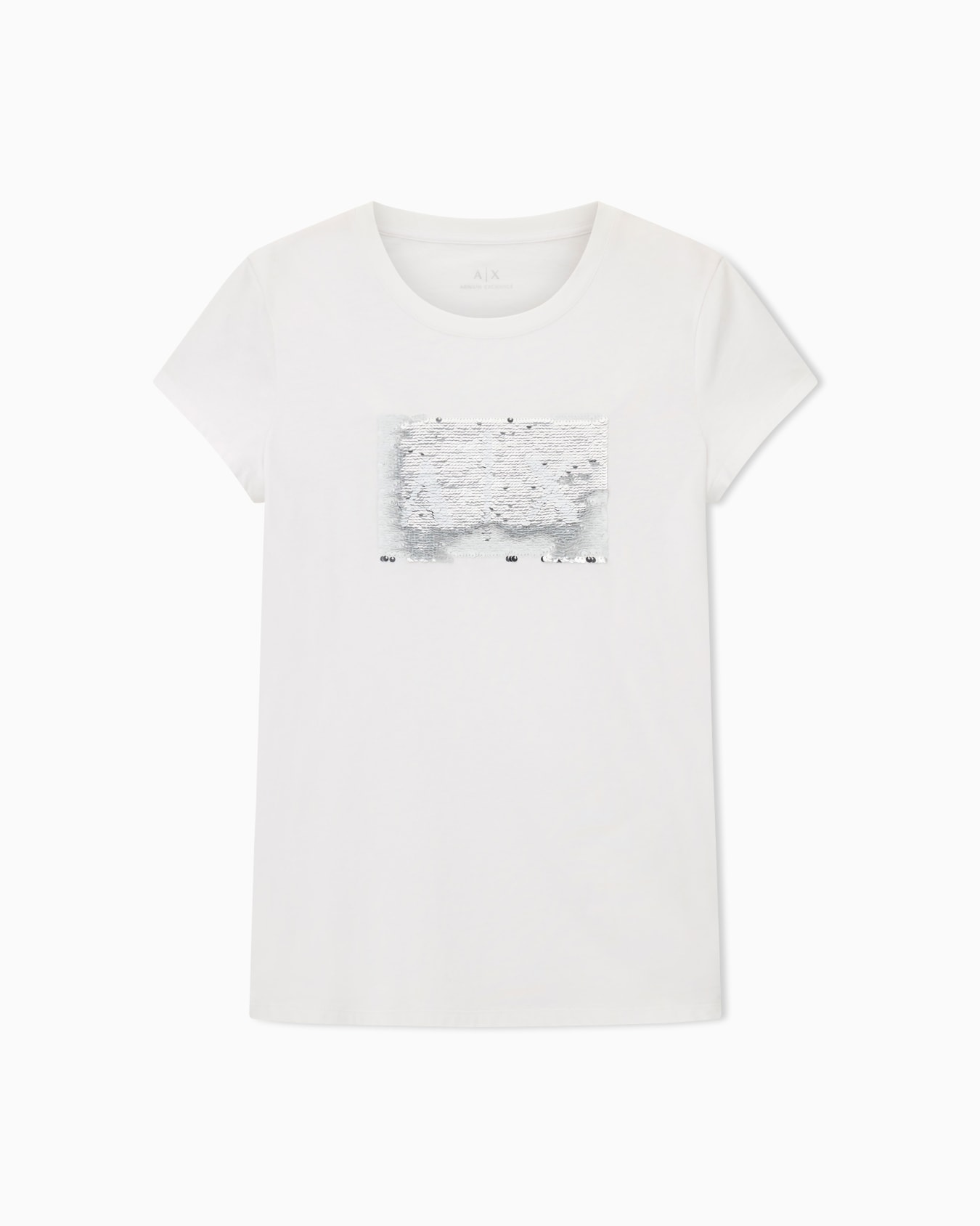 T-shirt coupe slim avec logo en strass Diapositive 0