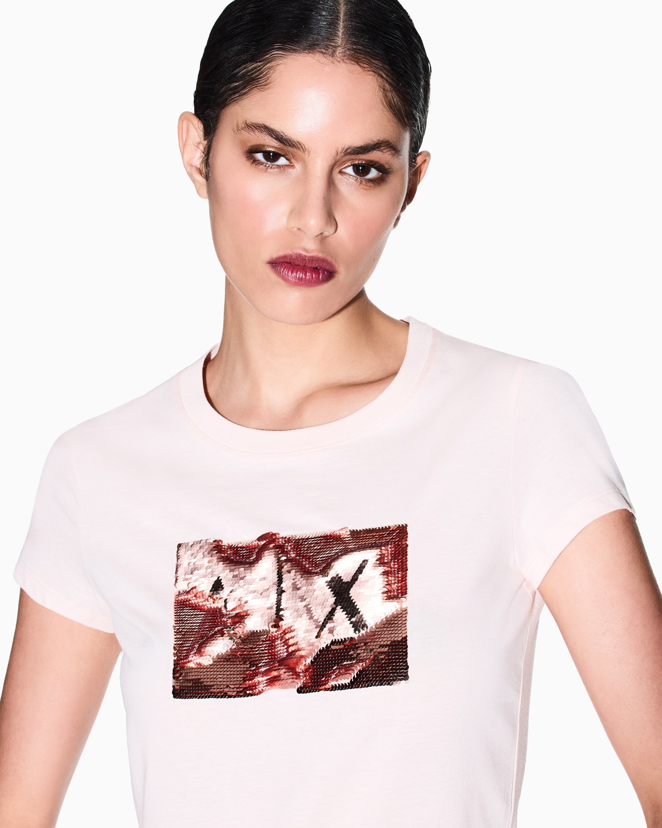 Slim fit T-shirt in stretch cotton jersey Slide 3