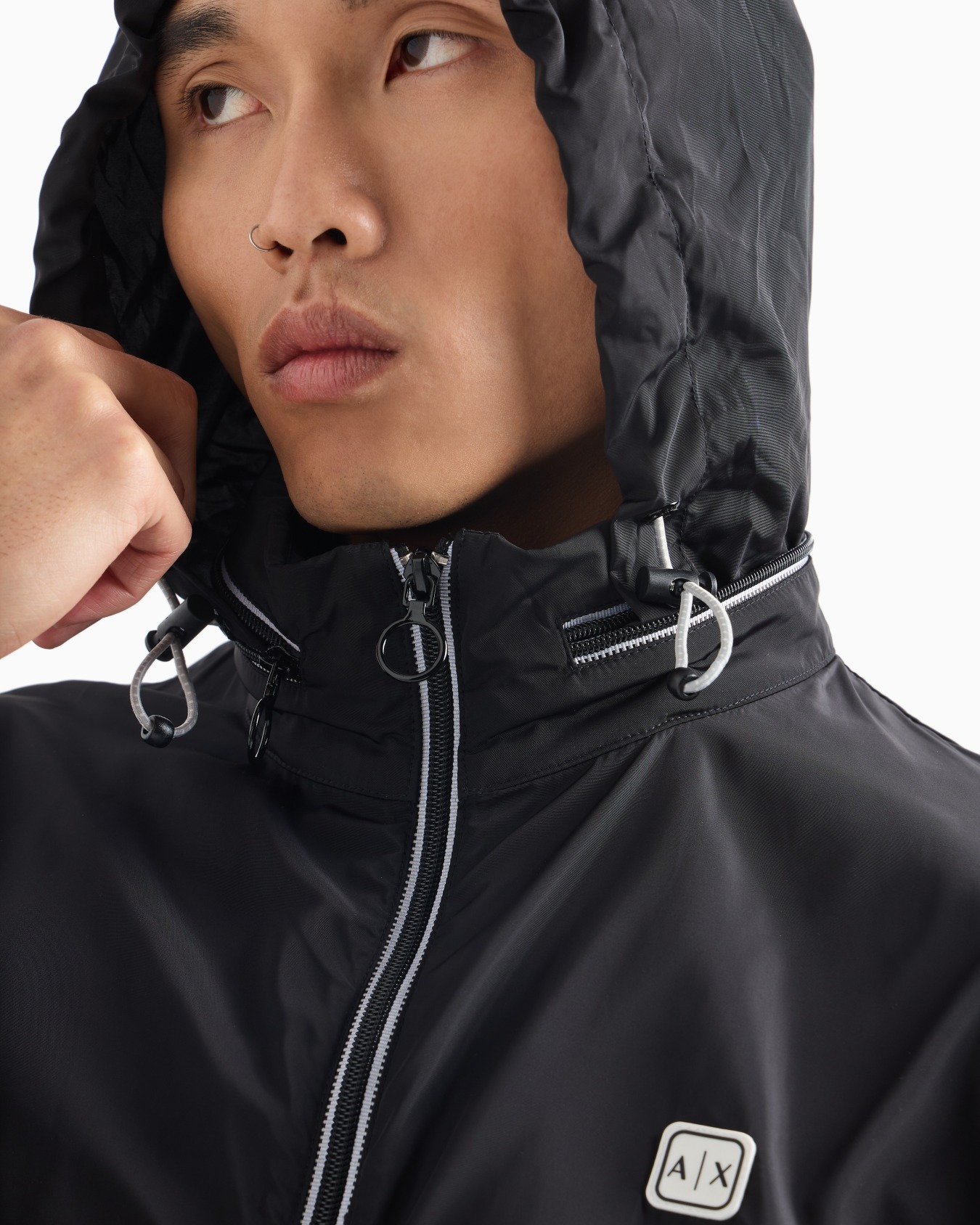 Jacket with contrasting nylon piping Slide 4