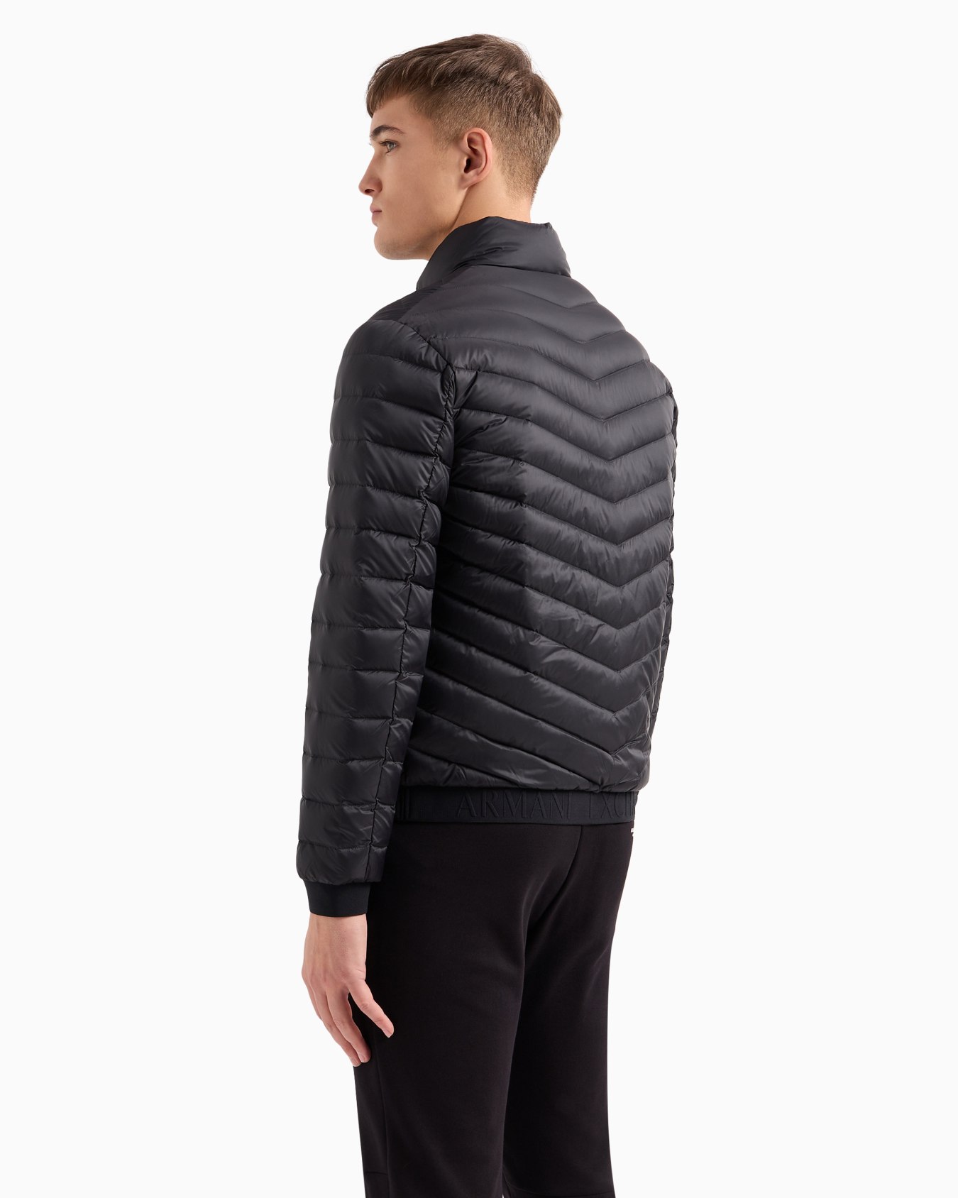 Double-faced padded jacket with zip Slide 2
