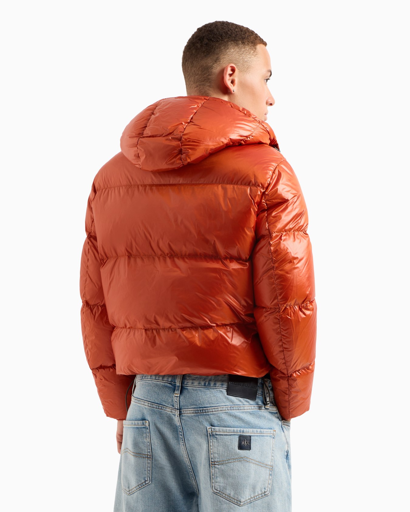 Full zip down jacket with hood Slide 2