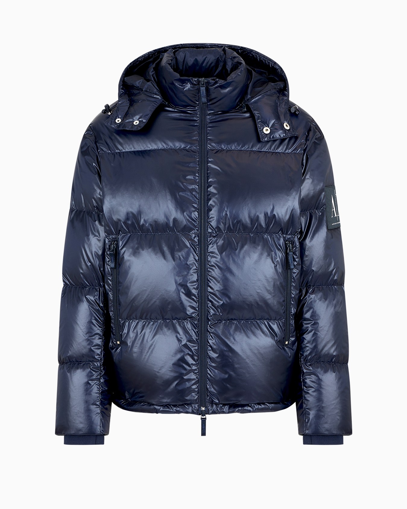 Full zip down jacket with hood Slide 0