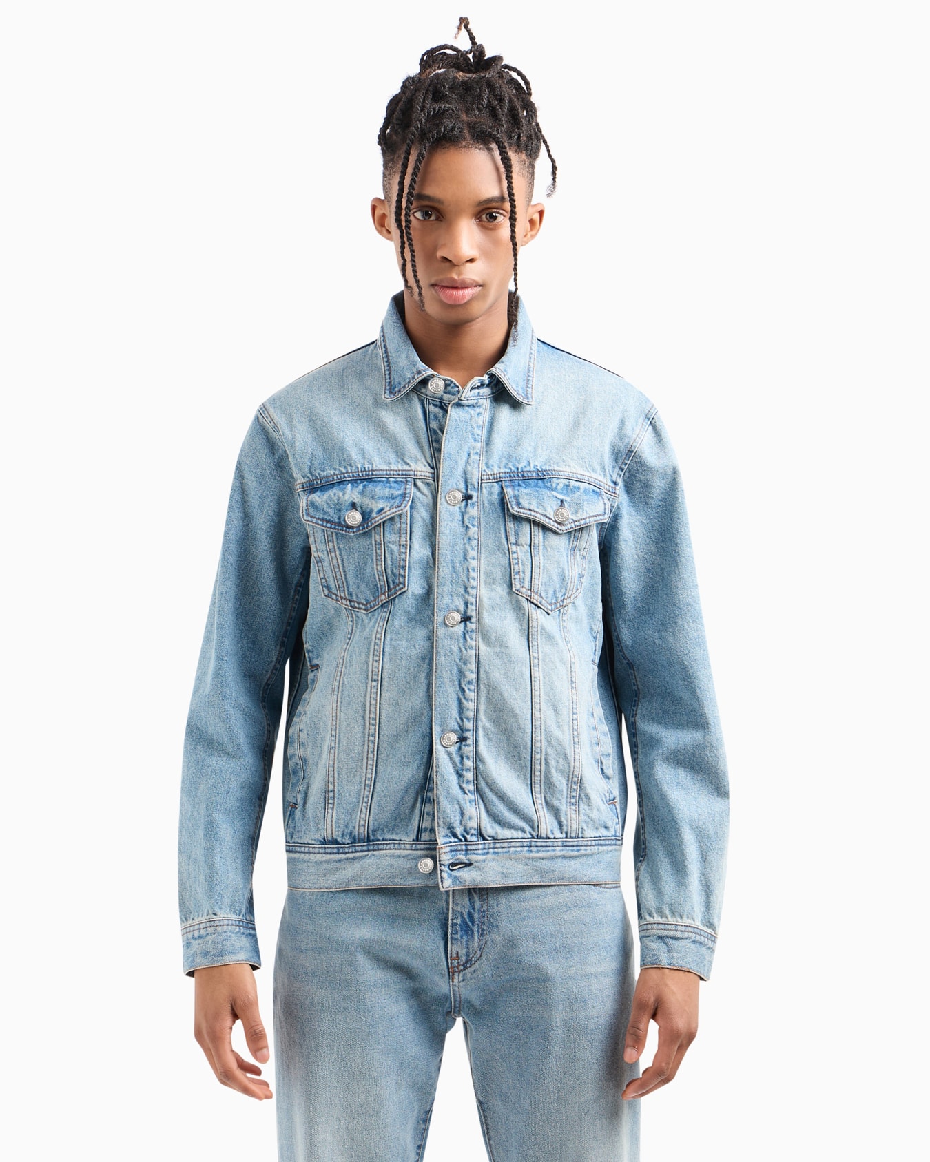 Used effect denim jacket Slide 1