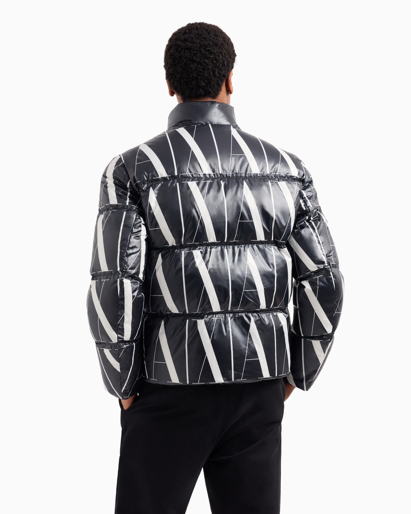 Doudoune entièrement zippée avec logo imprimé Diapositive 2