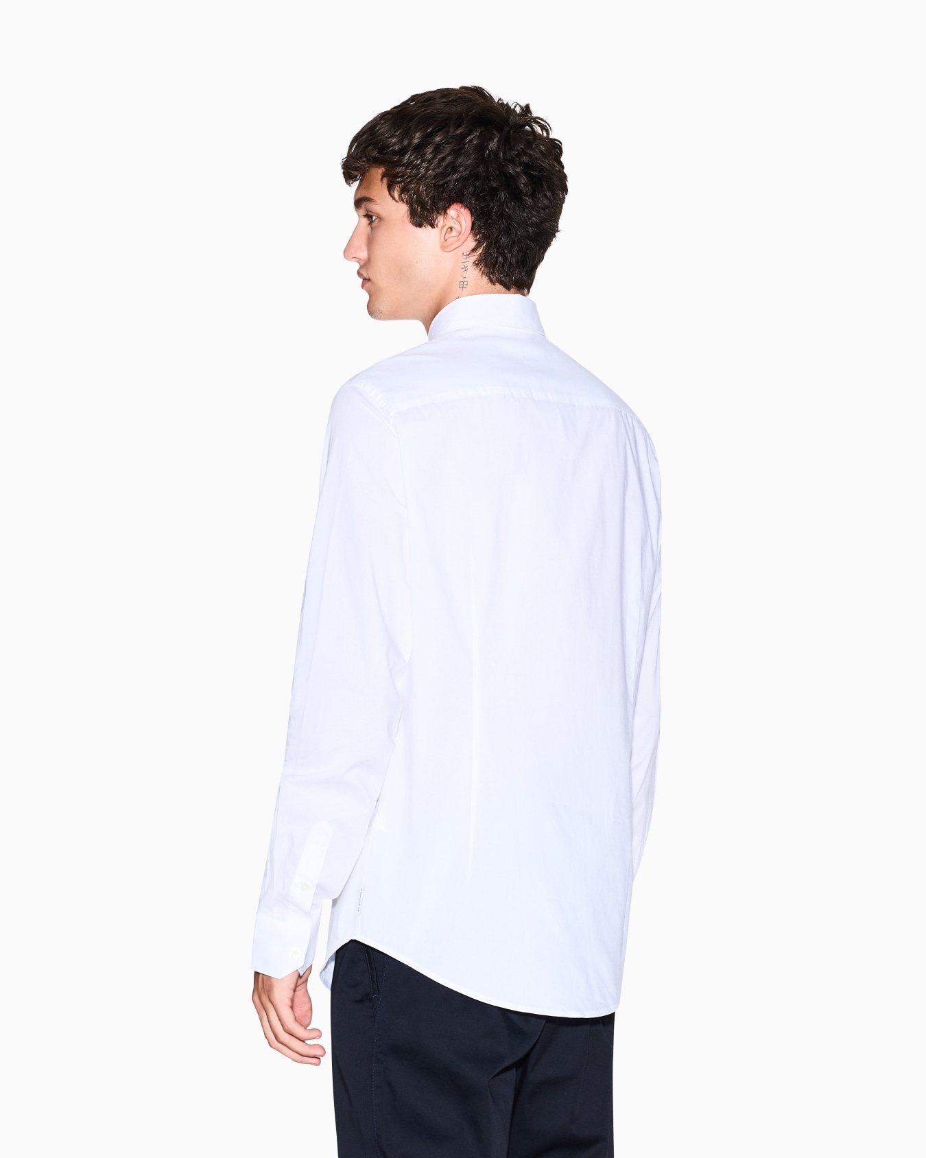 Classic Slim Fit Stretch Poplin Shirt Slide 5