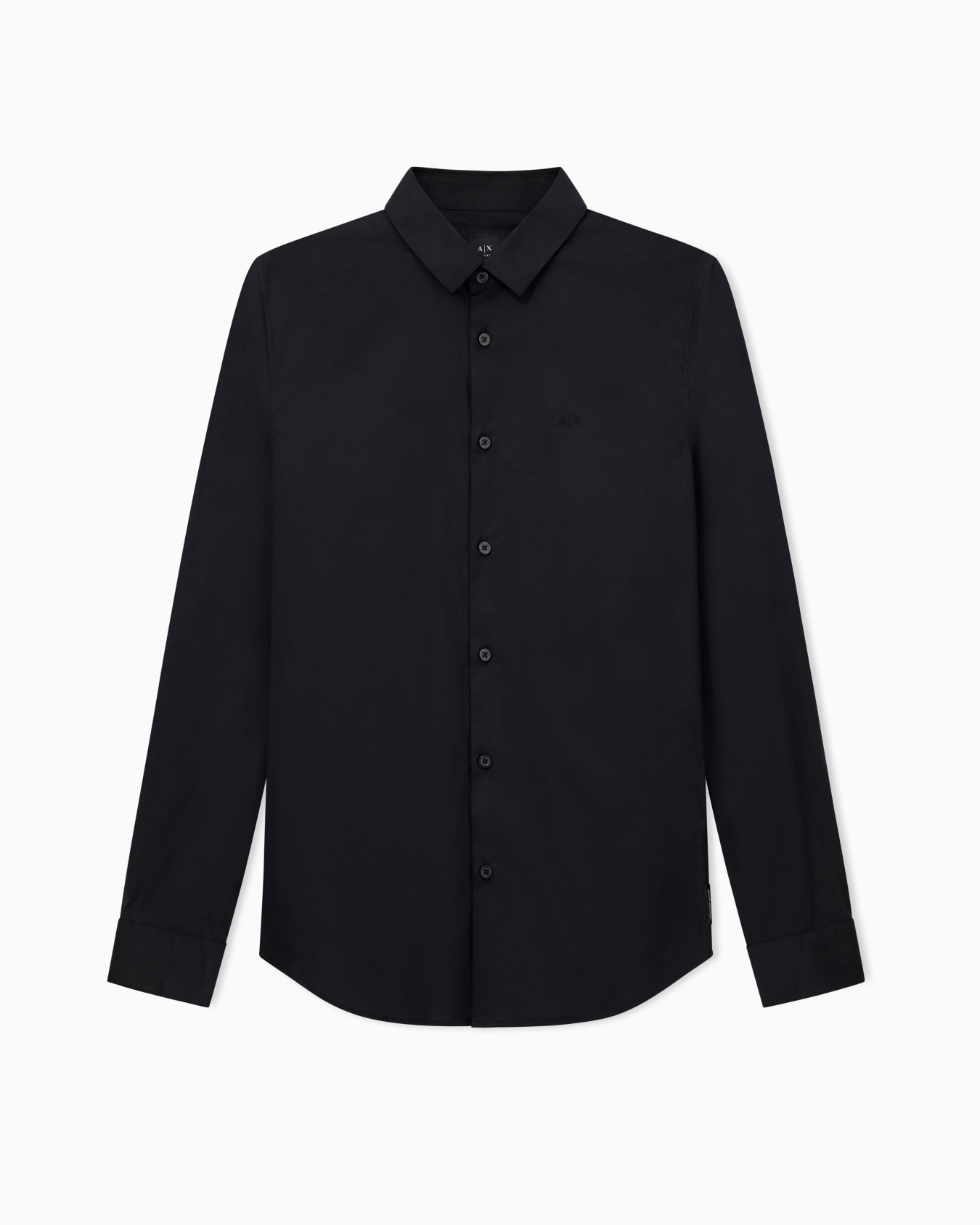 Slim fit shirt in stretch cotton poplin Slide 0