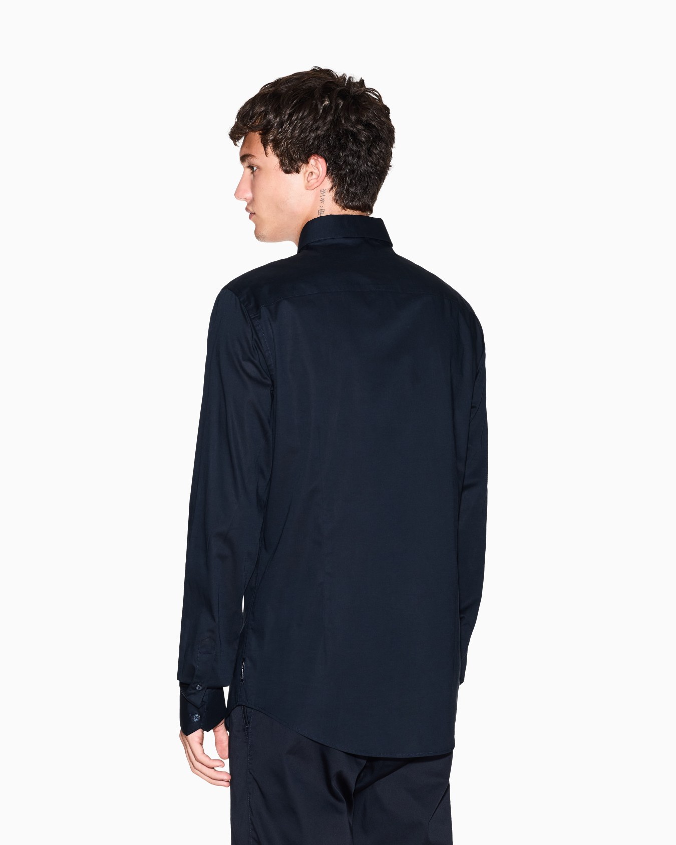 Classic Slim Fit Stretch Poplin Shirt Slide 5