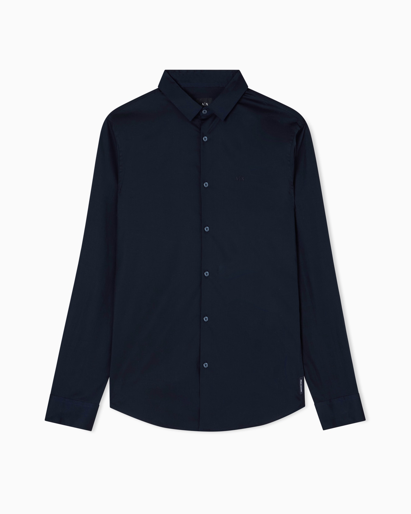 Slim fit shirt in stretch cotton poplin Slide 0
