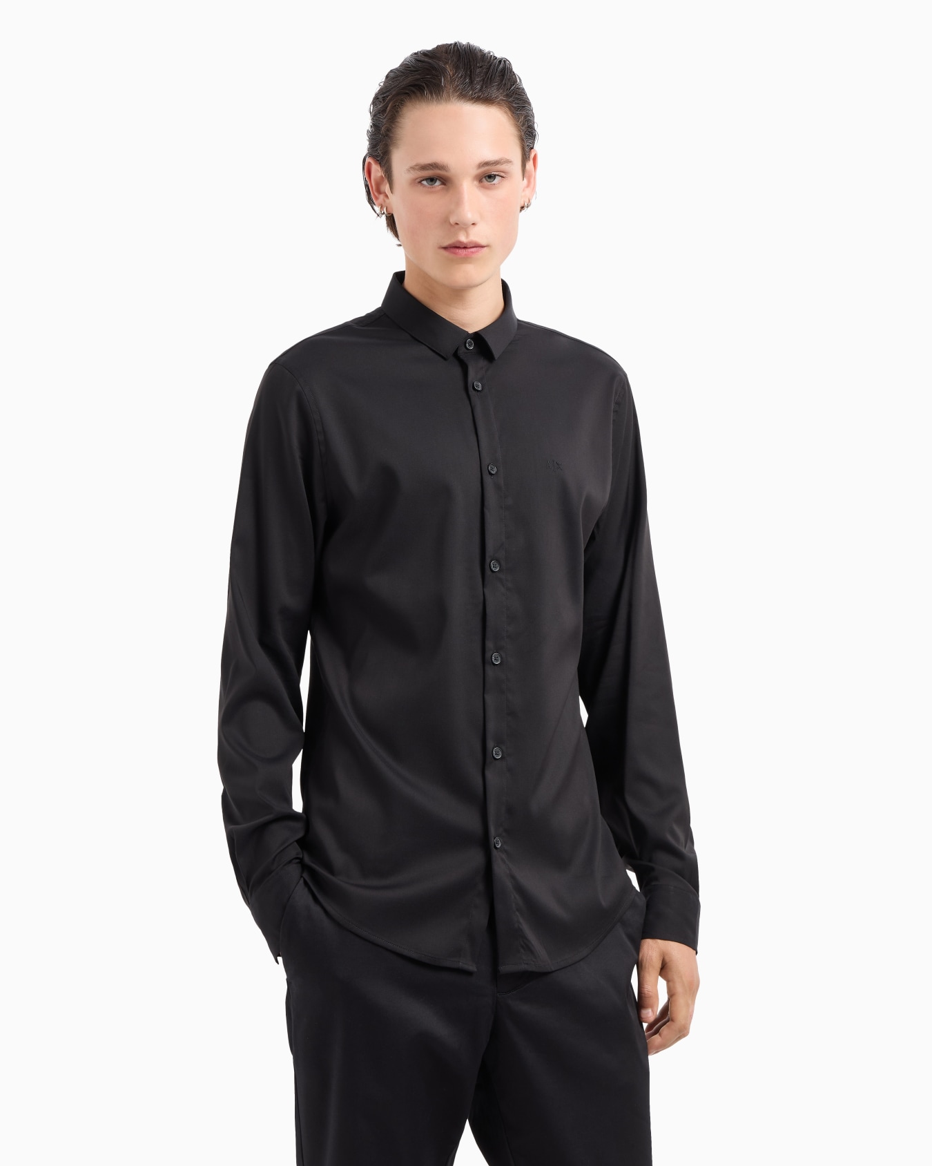 Regular fit shirt in ultra stretch fabric