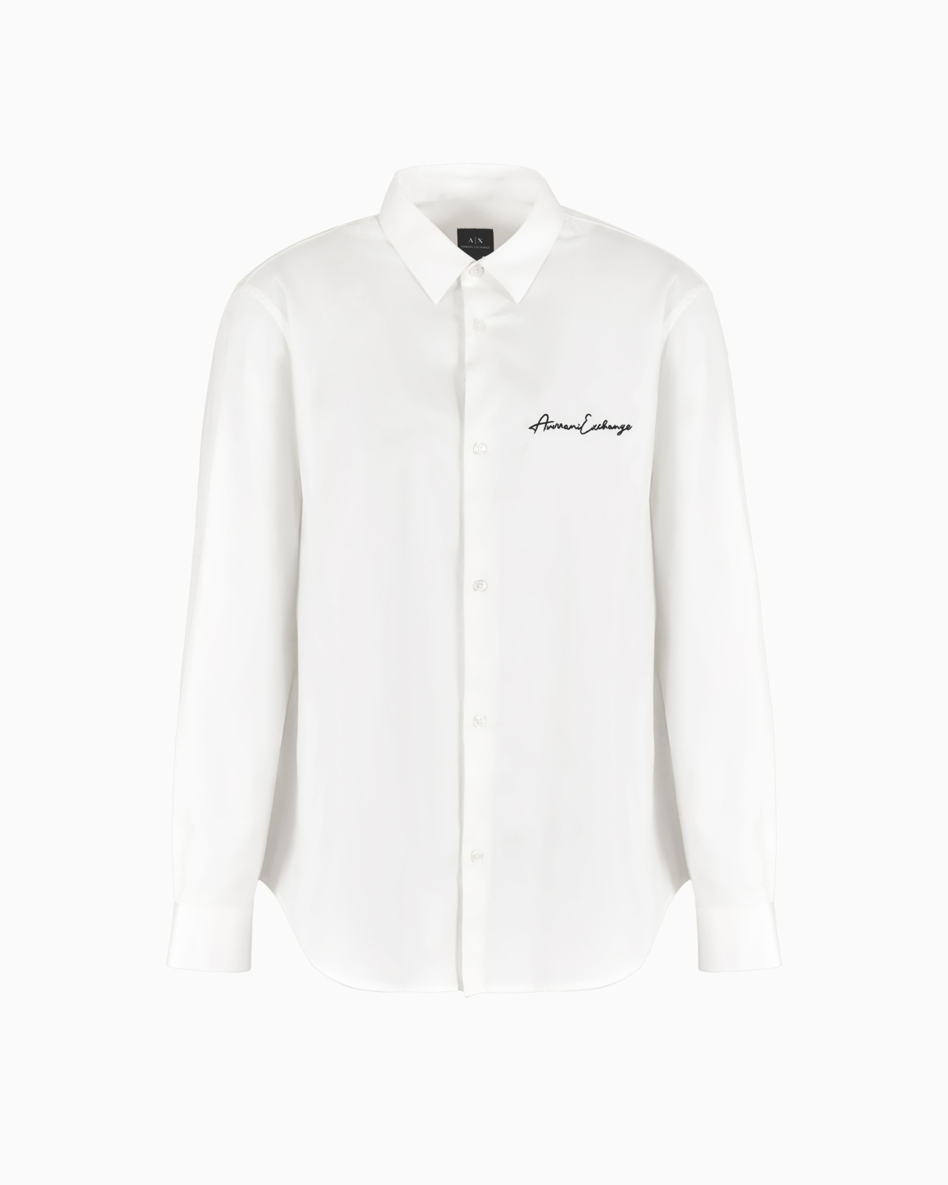 Regular fit shirt in stretch satin cotton Diapositiva 0