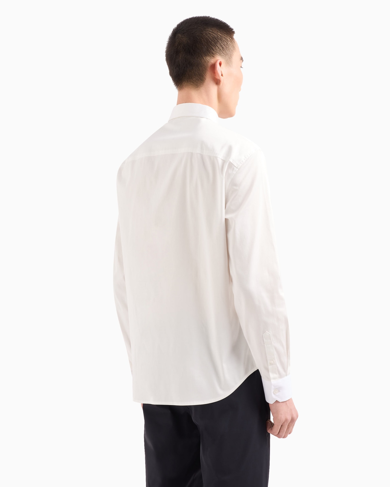 Normal geschnittenes Hemd aus Stretch-Satin-Baumwolle Folie 2