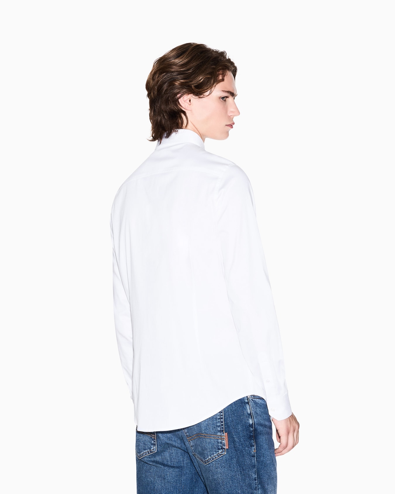 Camisa clásica de satén de algodón elástico Diapositiva 6