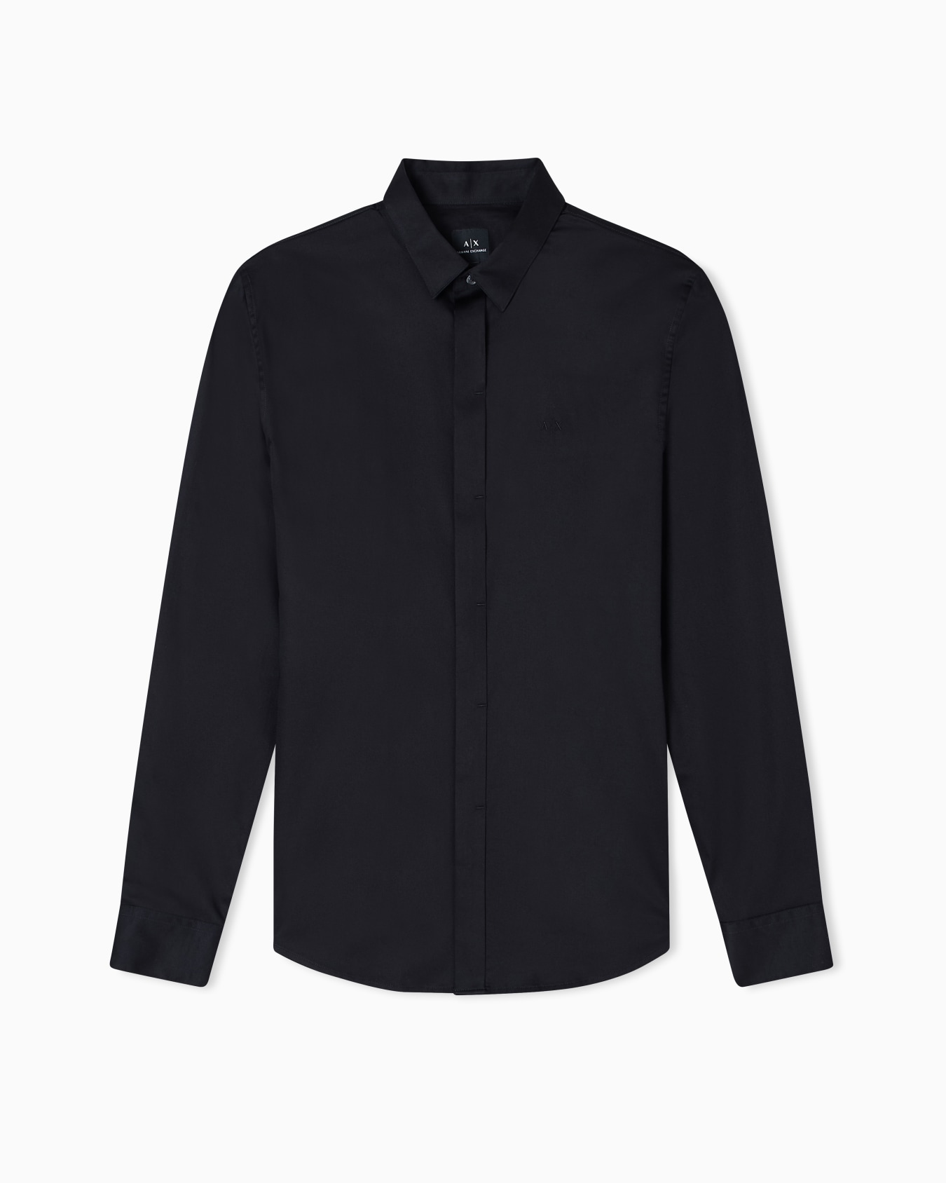 Chemise Slim Fit en satin stretch Diapositive 0