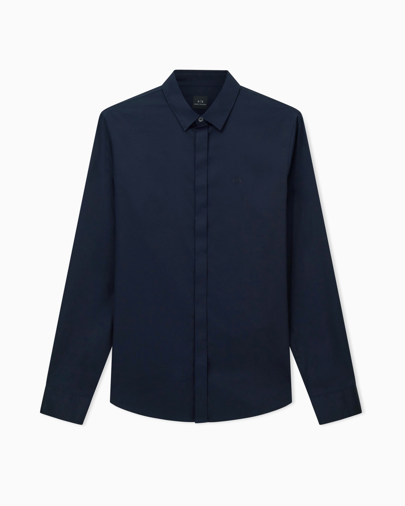 Chemise Slim Fit en satin stretch Diapositive 0