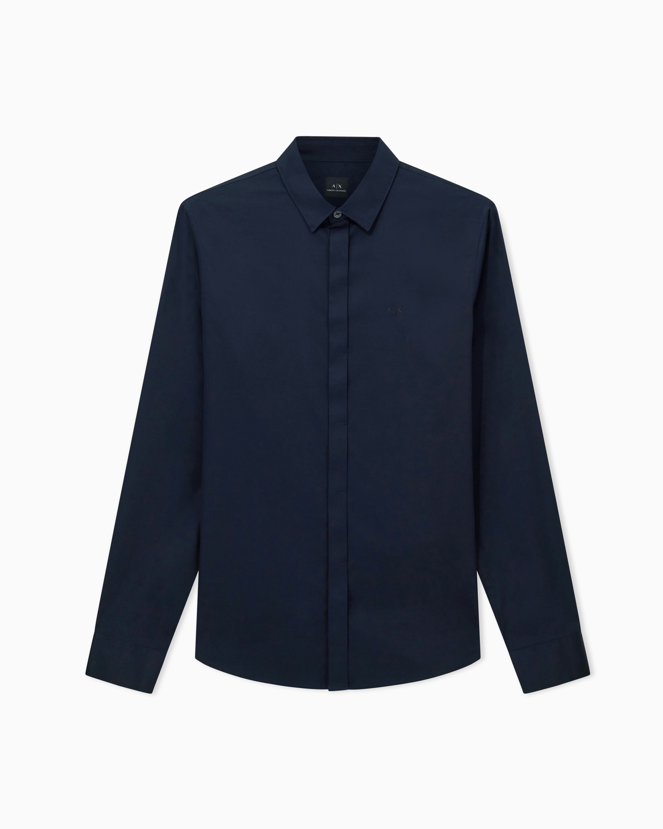 Classic Stretch Cotton Satin Shirt Slide 0