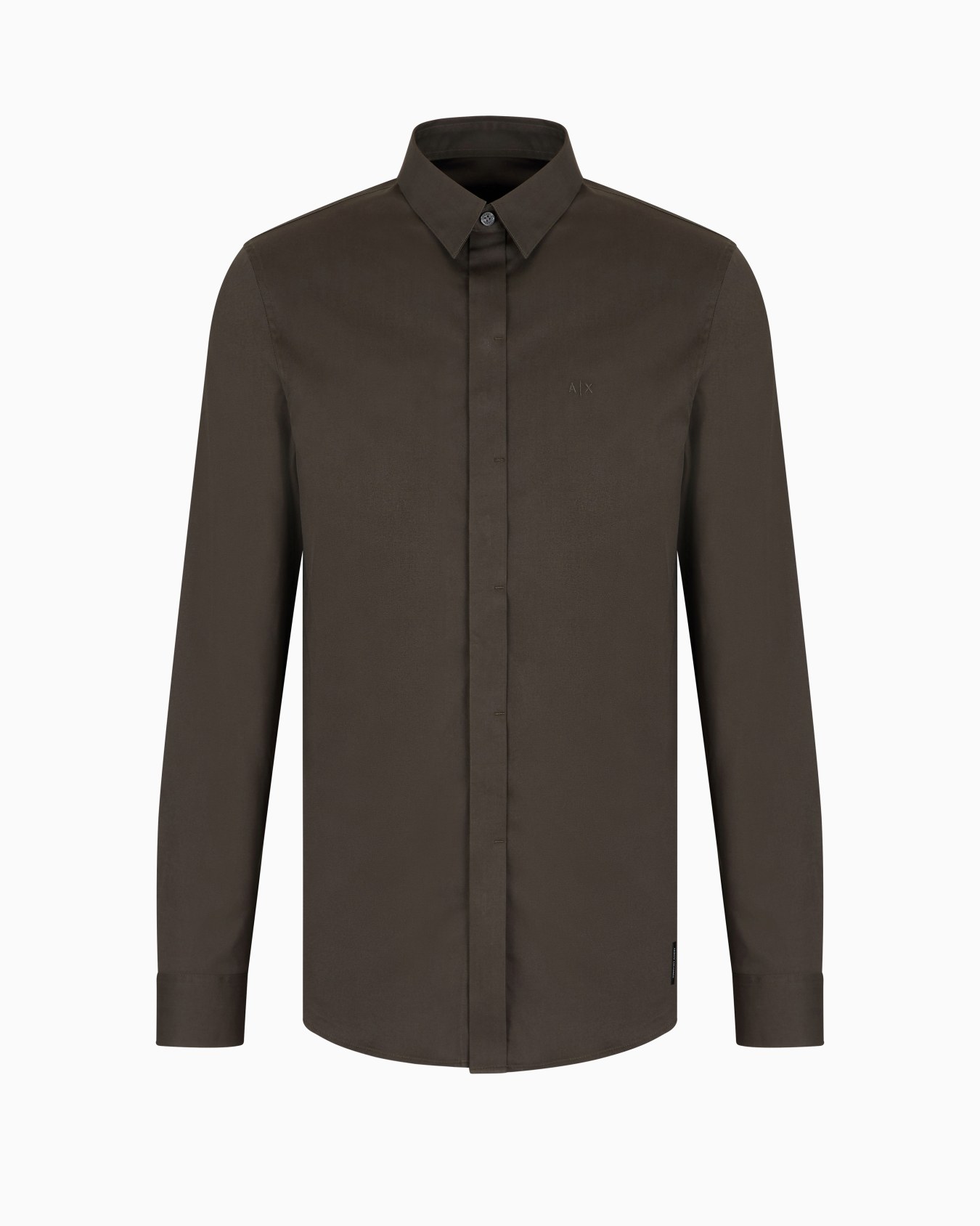 Chemise Slim Fit en satin stretch Diapositive 0
