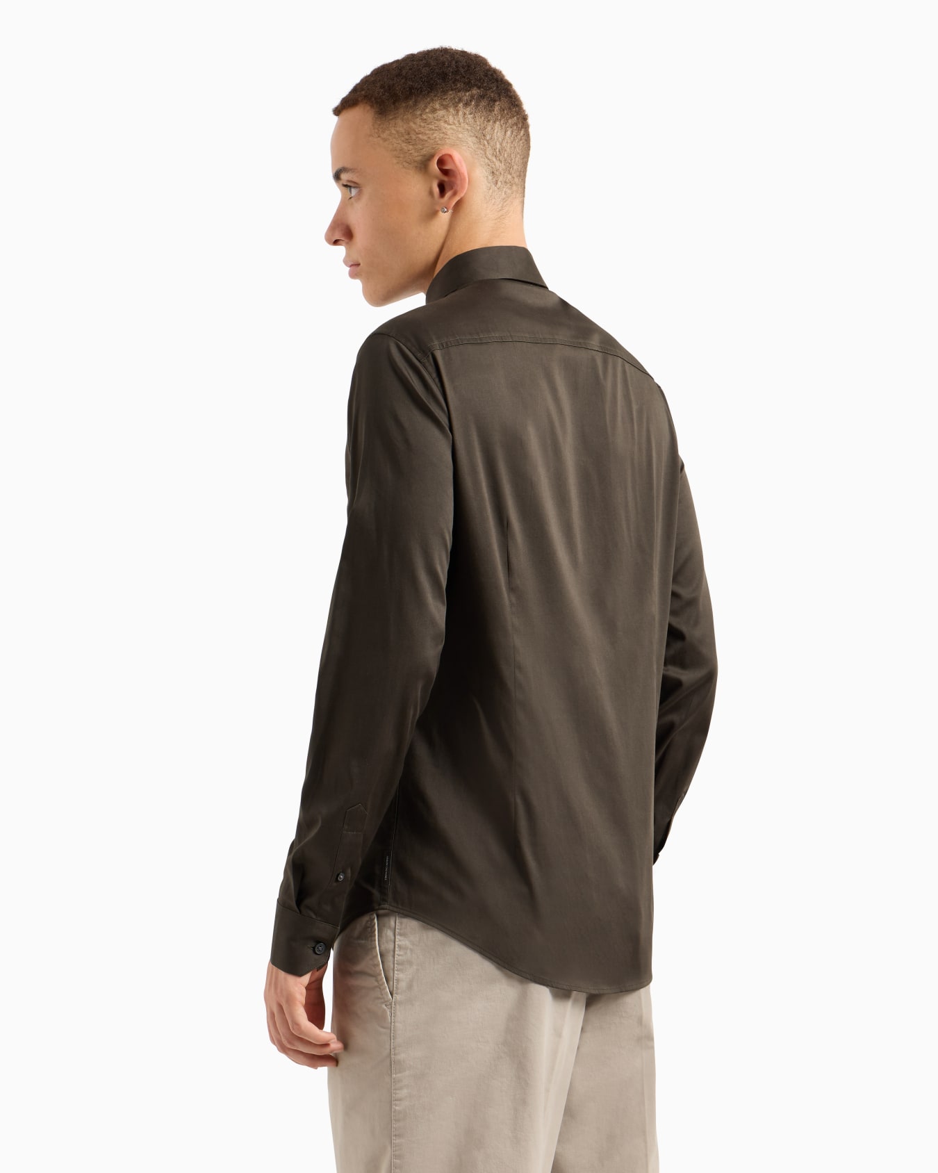 Chemise Slim Fit en satin stretch Diapositive 2