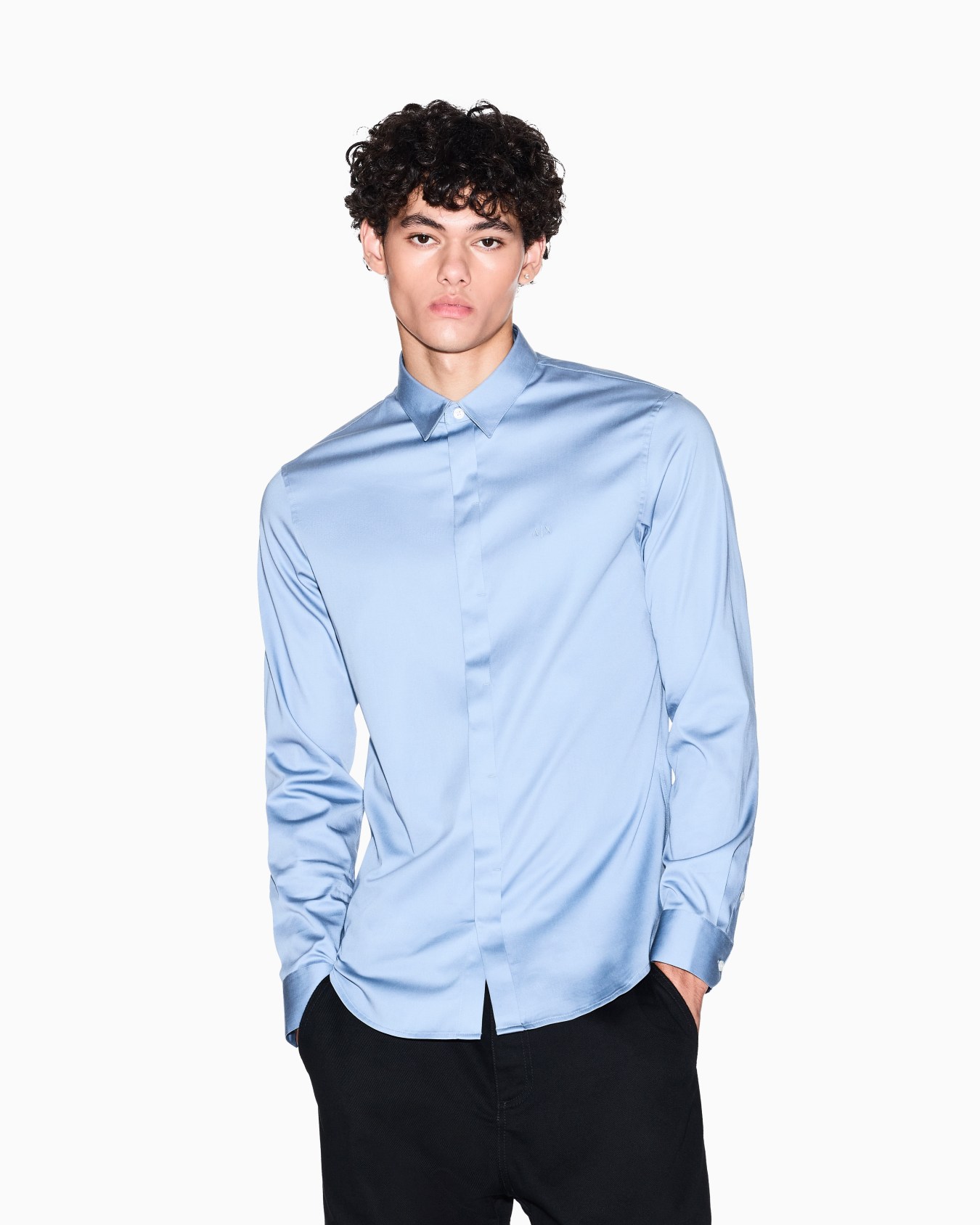 Slim fit cotton shirt Diapositiva 3