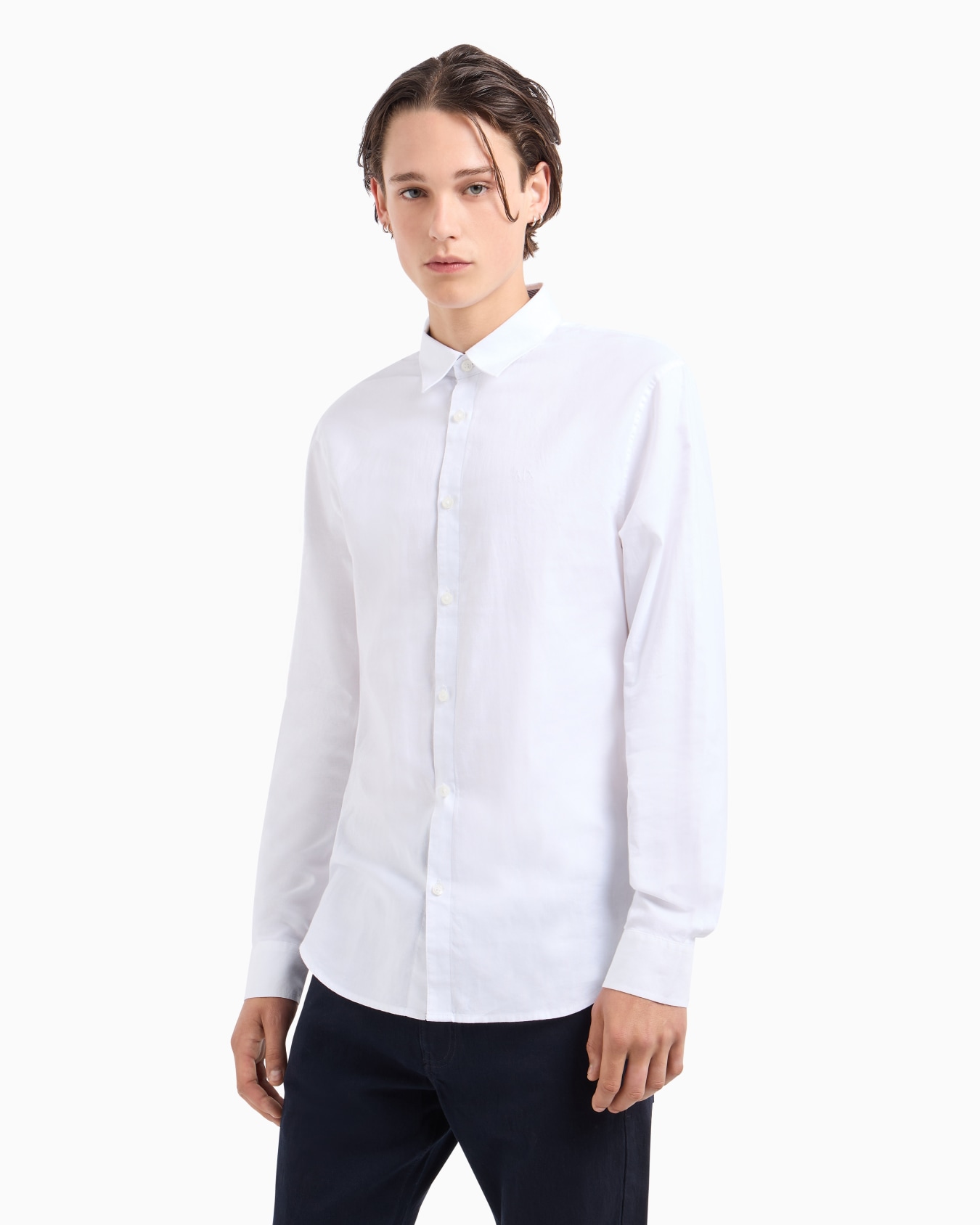 Chemise Slim Fit en piqué de coton Diapositive 3