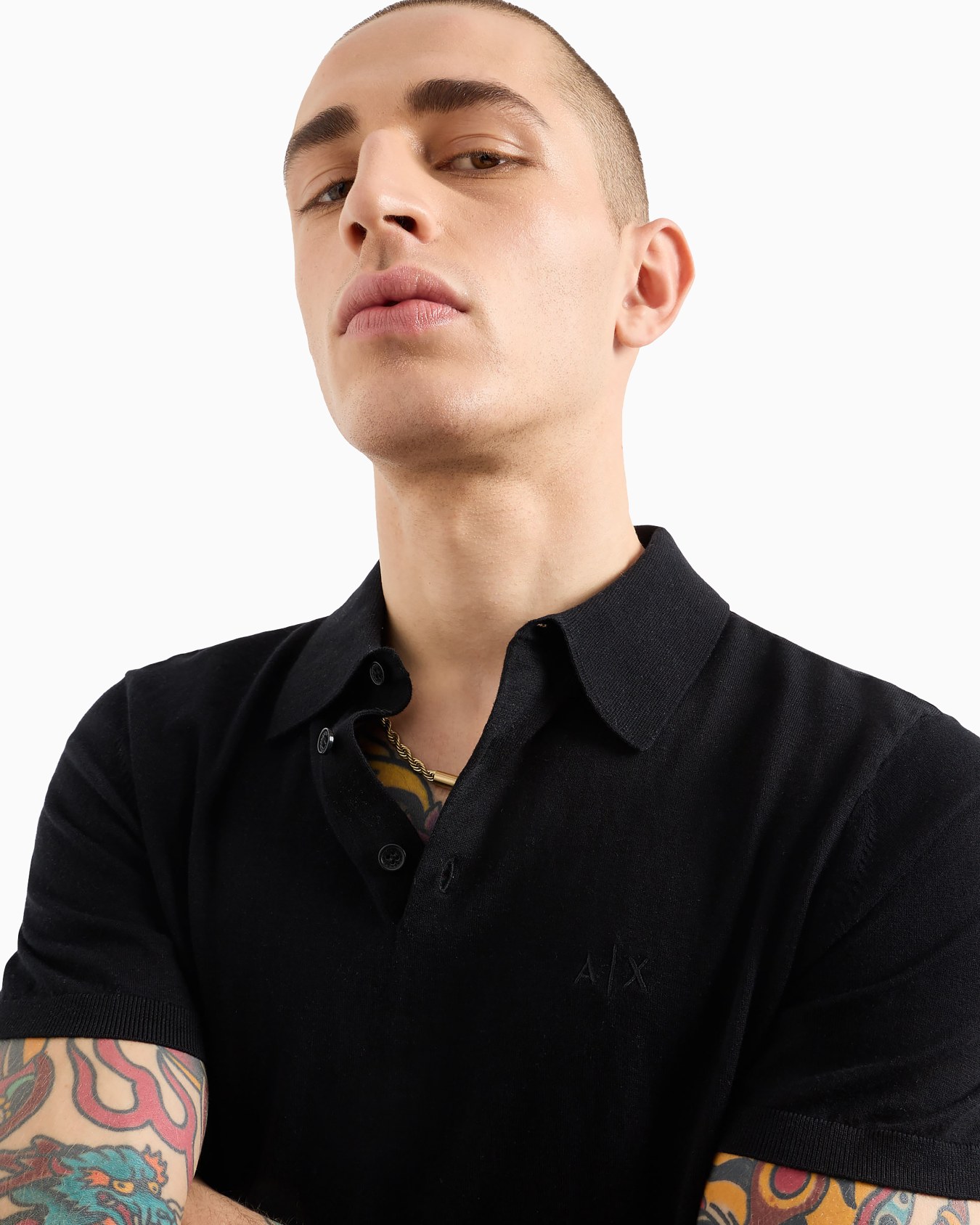 Pique polo shirt with contrasting details Slide 4