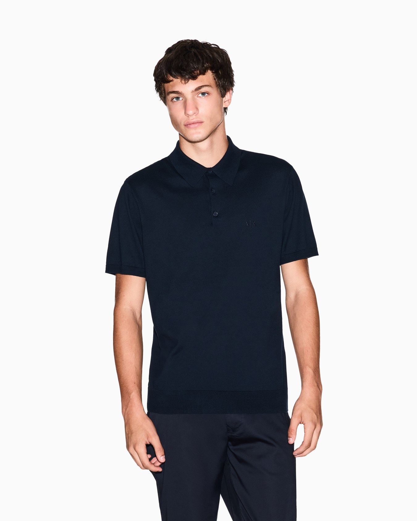 Pique polo shirt with contrasting details Slide 3