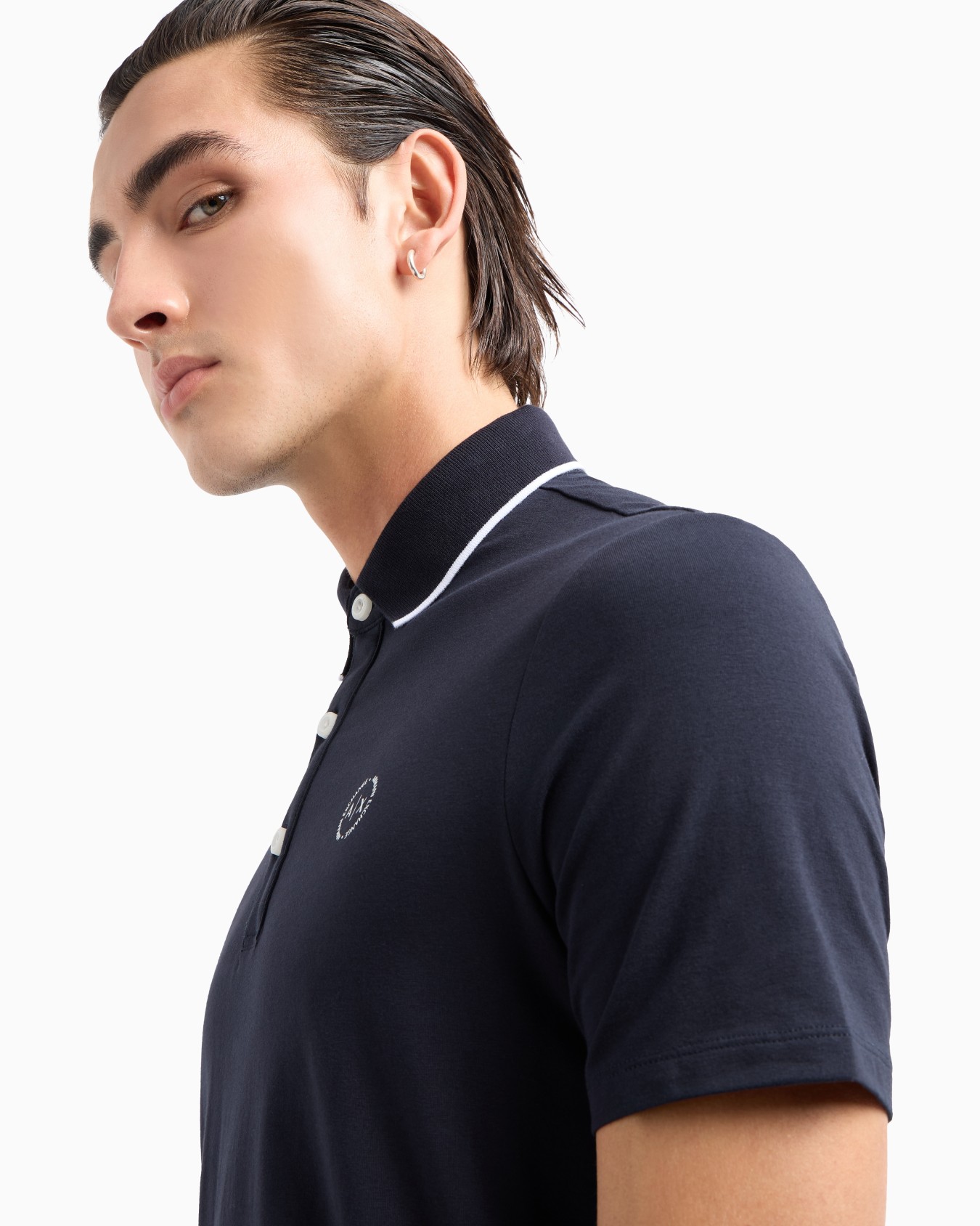 Polo en piqué avec logo Diapositive 4