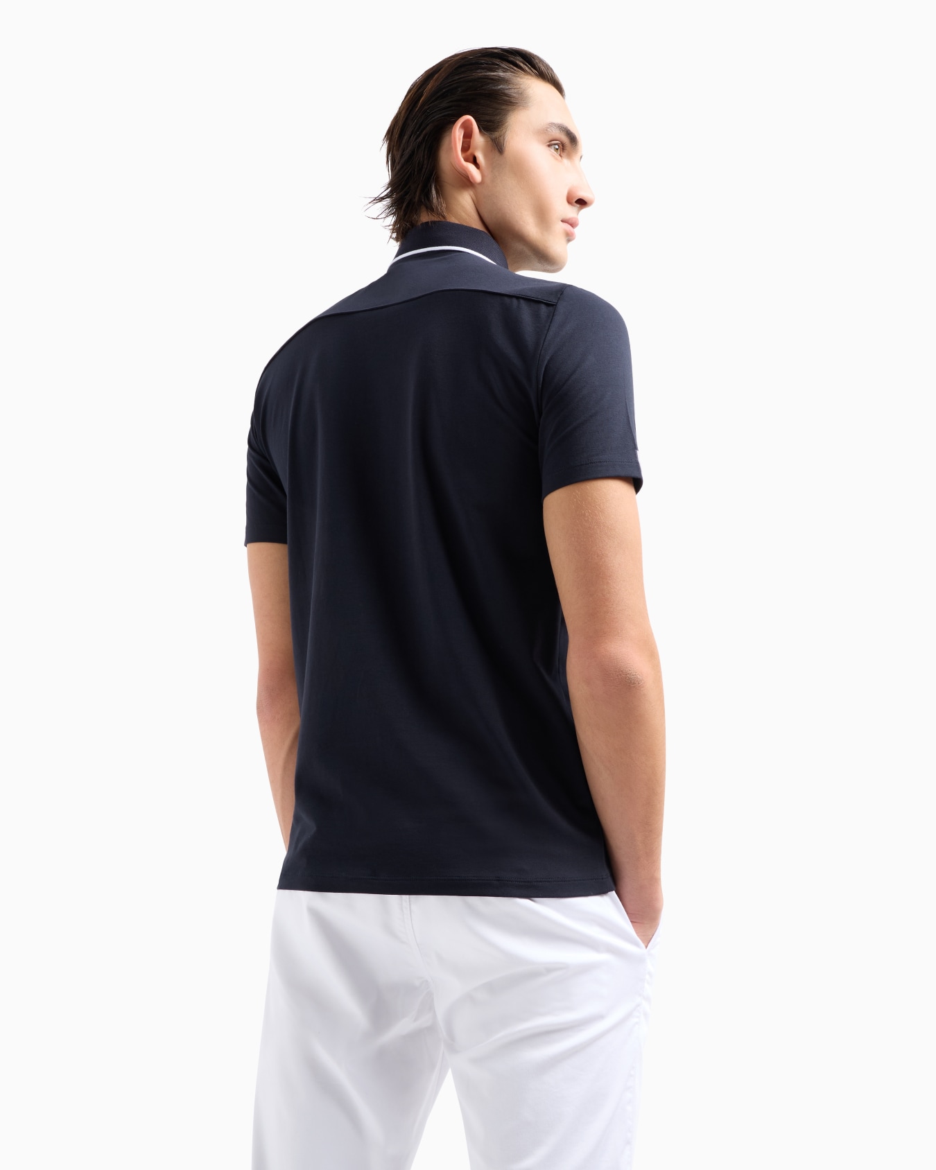 Polo en piqué avec logo Diapositive 2