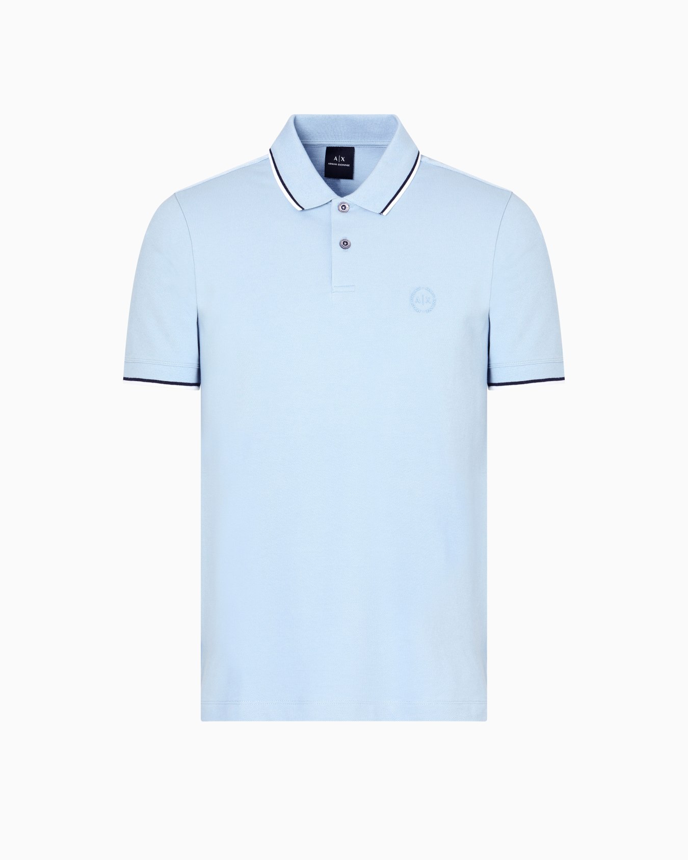 Piquet polo with contrasting details Slide 0