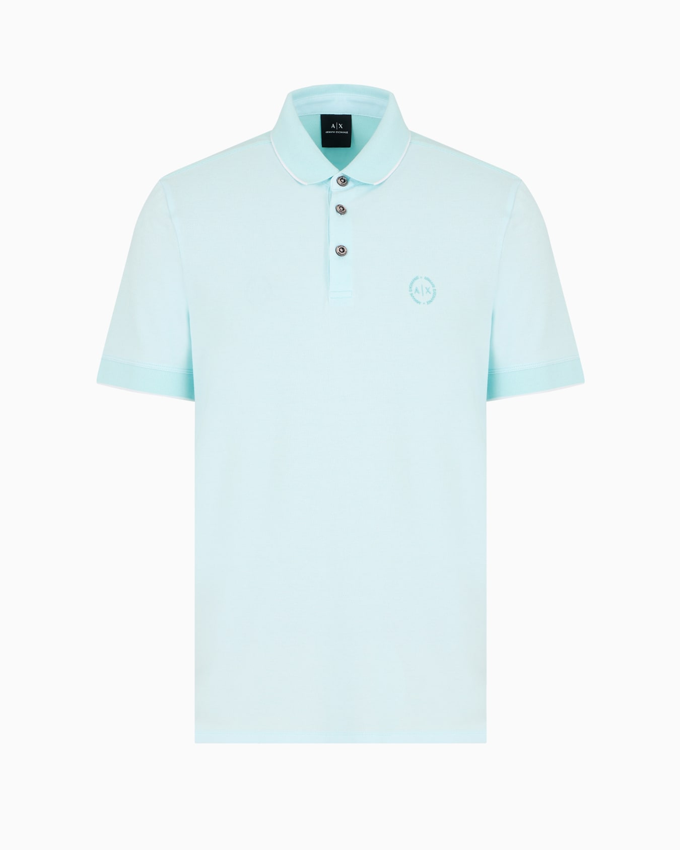 Cotton polo with contrasting details Slide 0